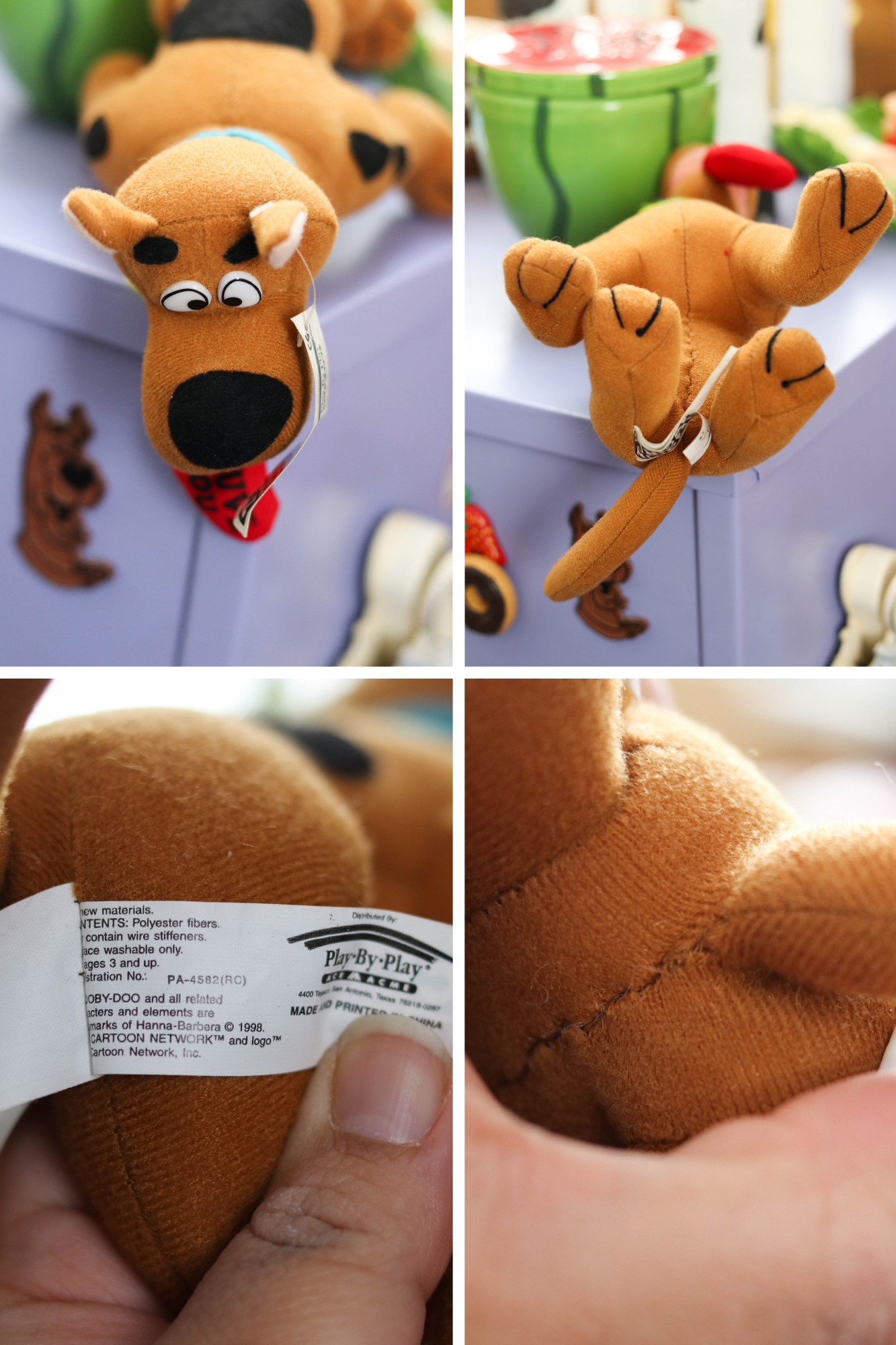 Vintage 90s Scooby-Doo "I Ruve You" Deadstock Plush