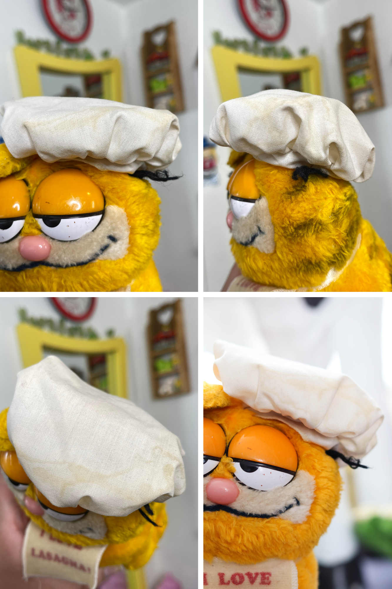 Vintage 80s Chef I Love Lasagna Garfield Plush
