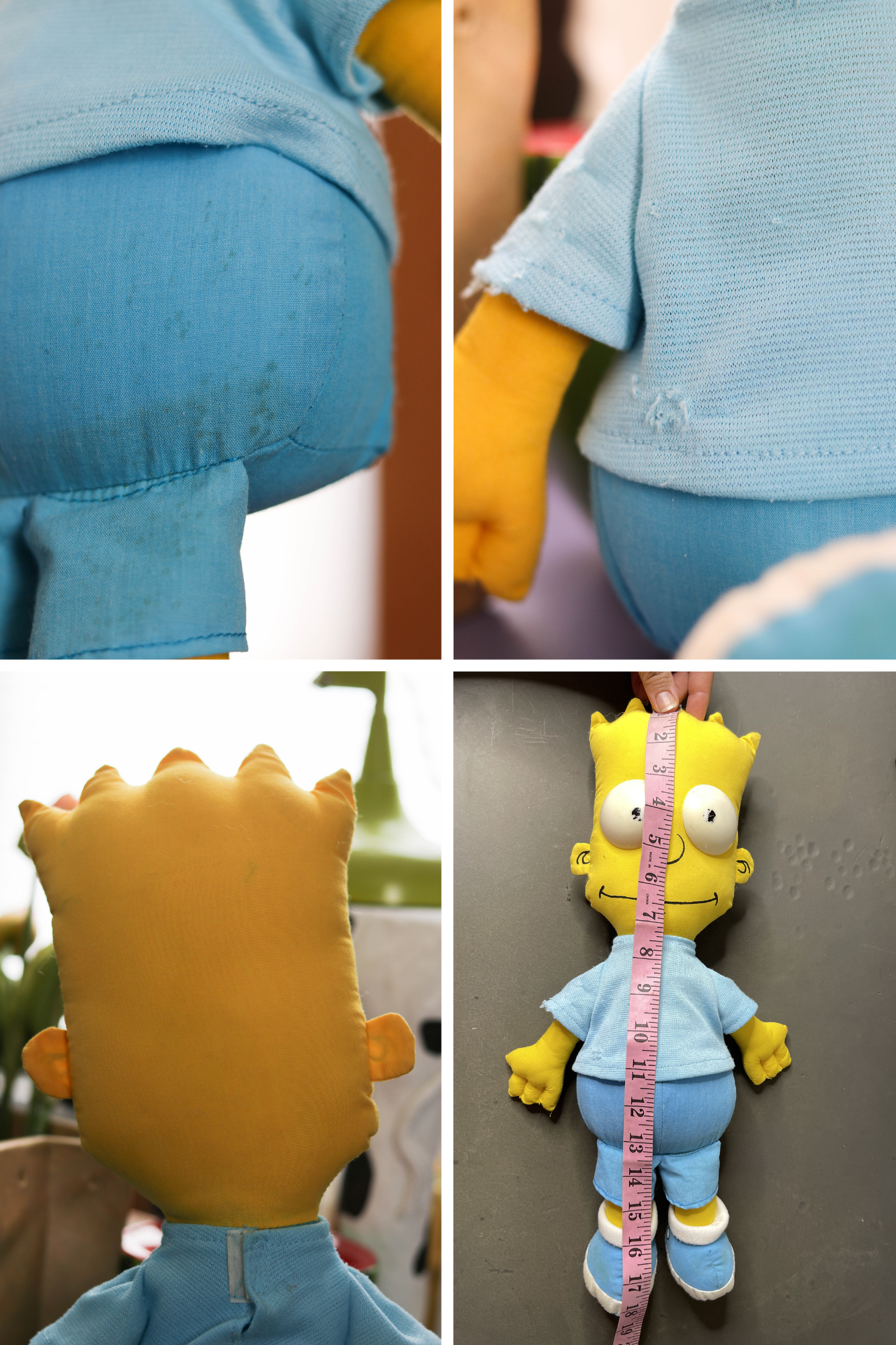 Vintage 90s Jumbo Bart Simpson 18in Plush