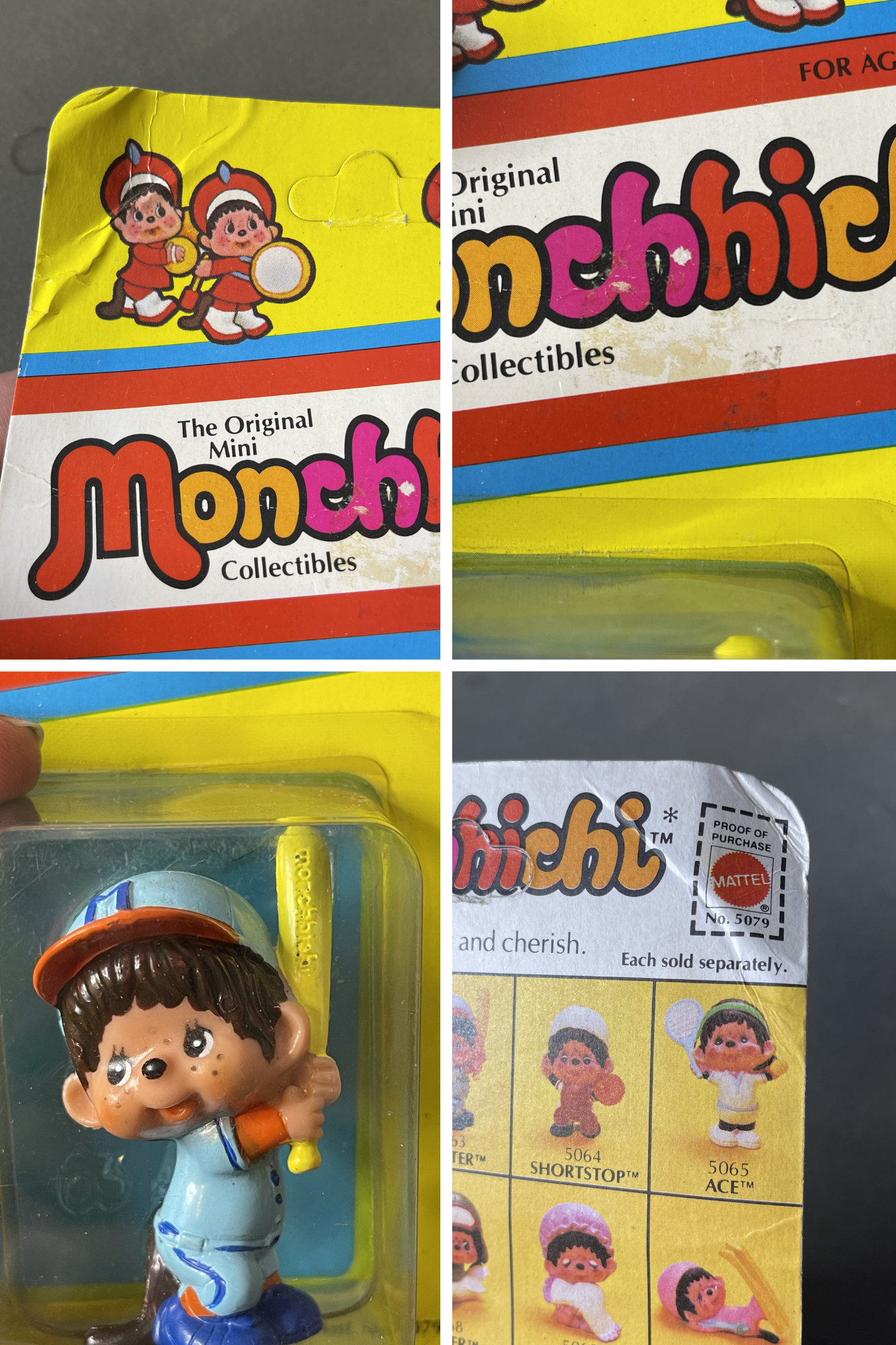 Vintage 80s Deadstock Monchhichi Collectible Trinket (Batter A)