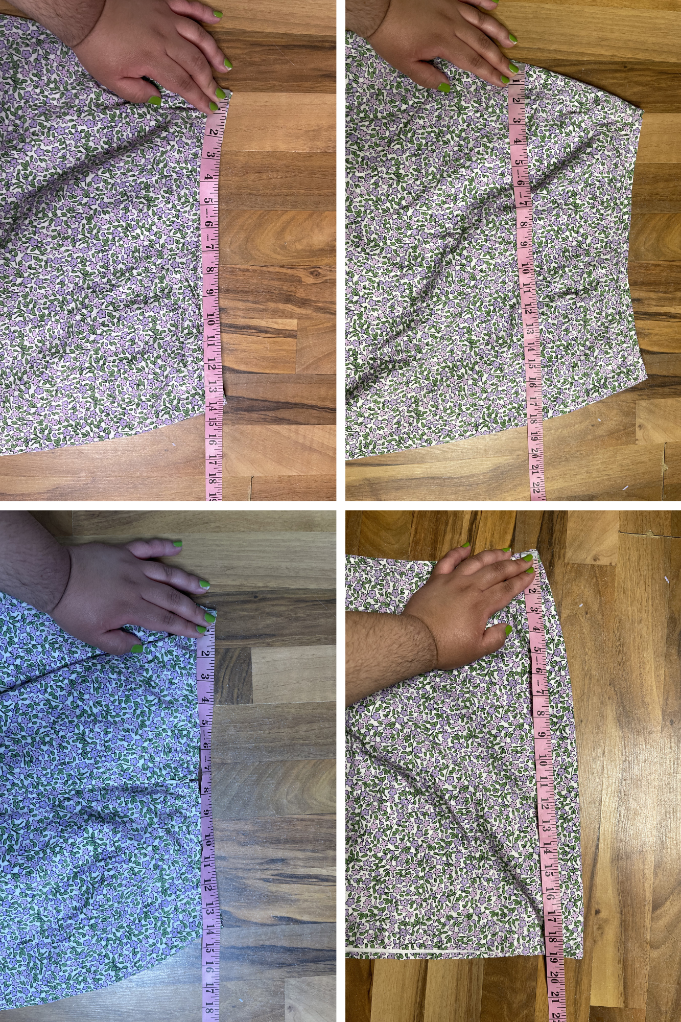 2000s Purple Flower Print Skirt Sz 10 28in