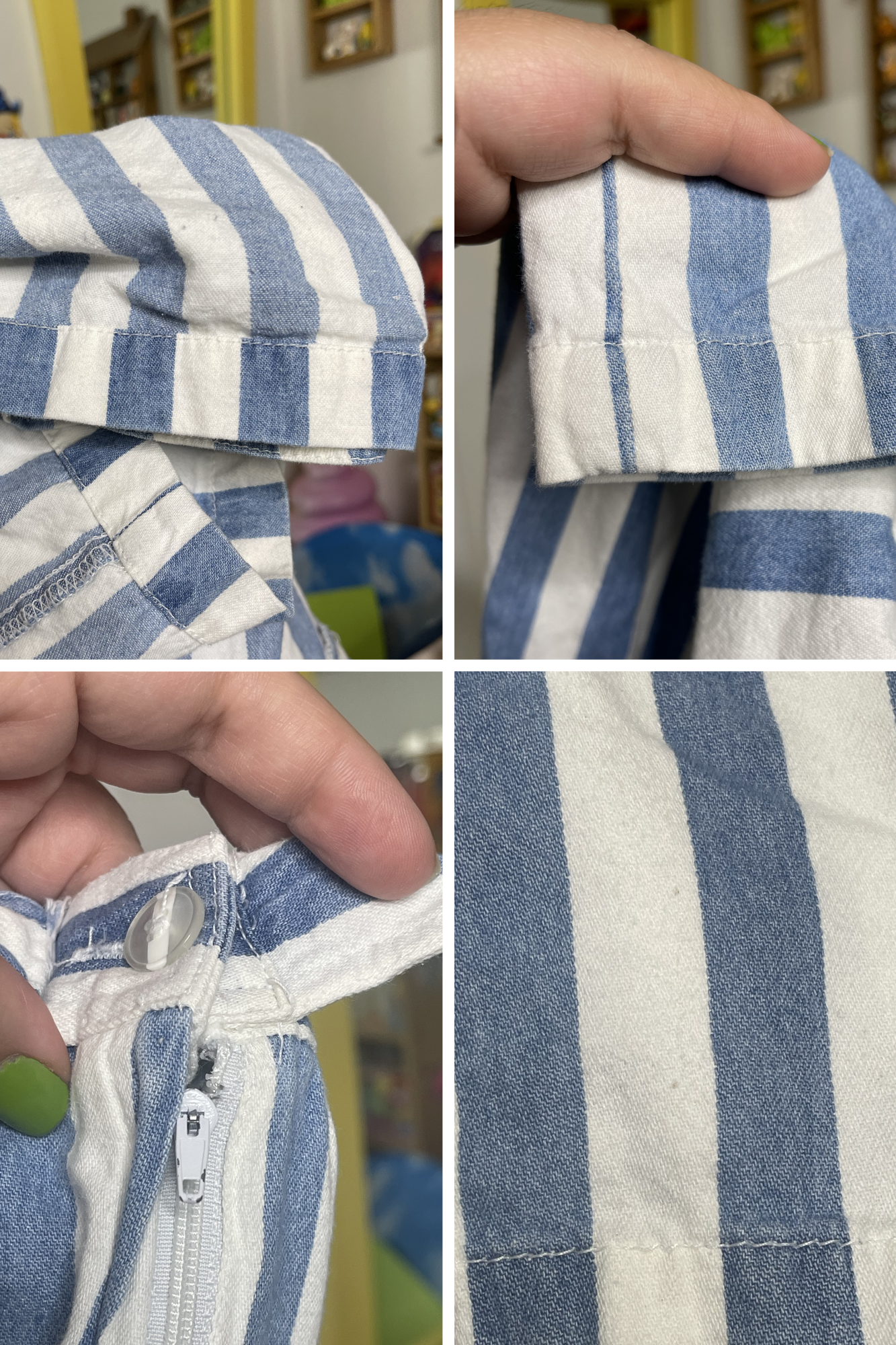 Vintage 90s Striped Mini Skort Sz S