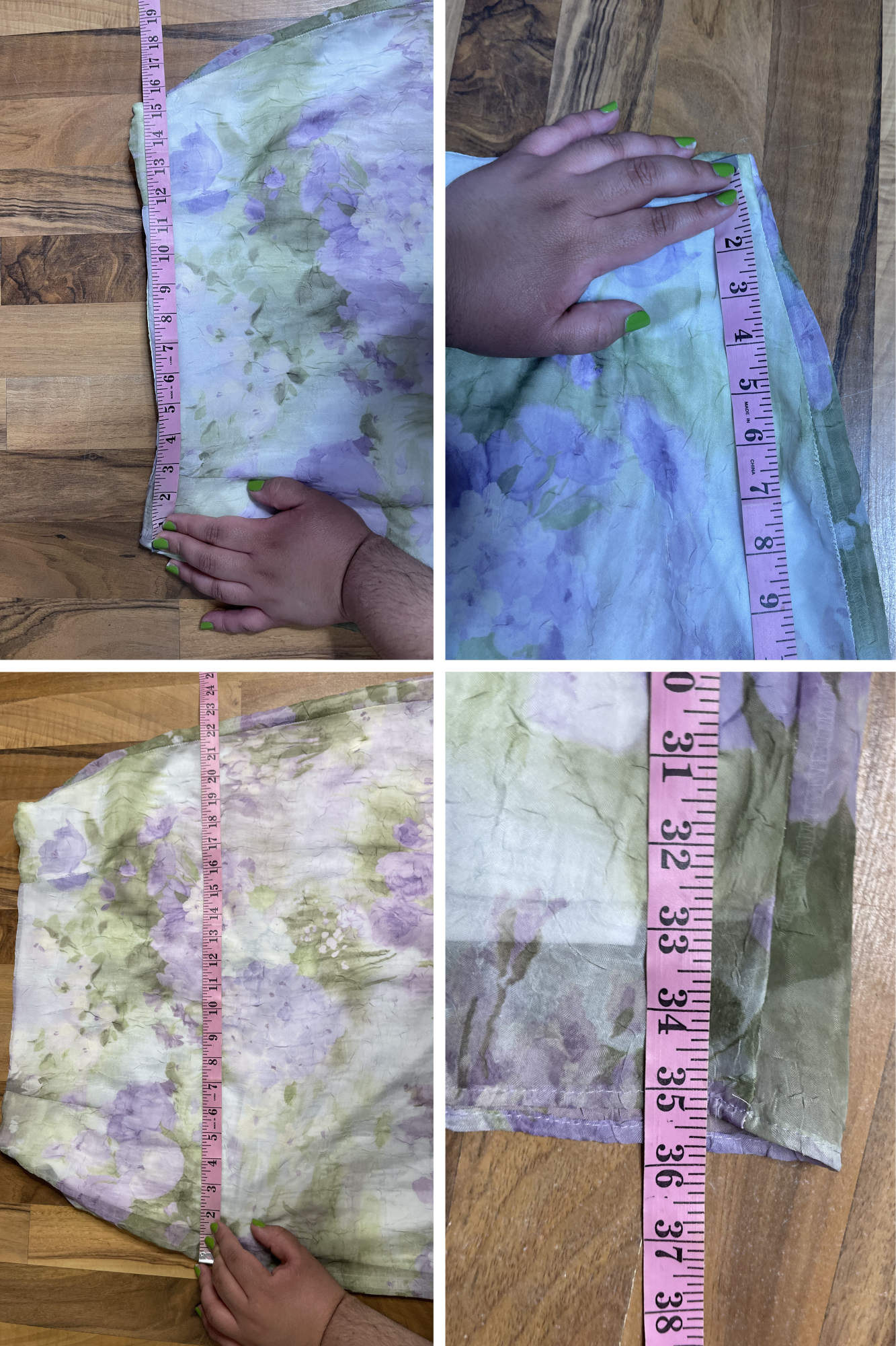 2000s Purple Floral Watercolor Maxi Skirt Sz L