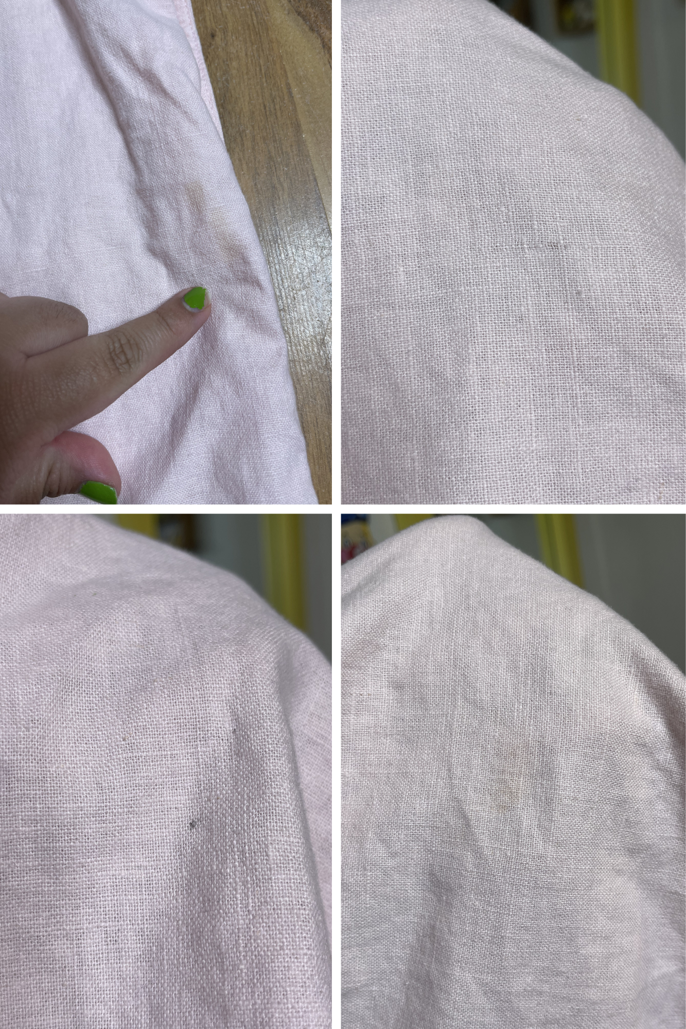 Vintage Plus Size Baby Pink Linen Blend Overall Dress Sz 2X