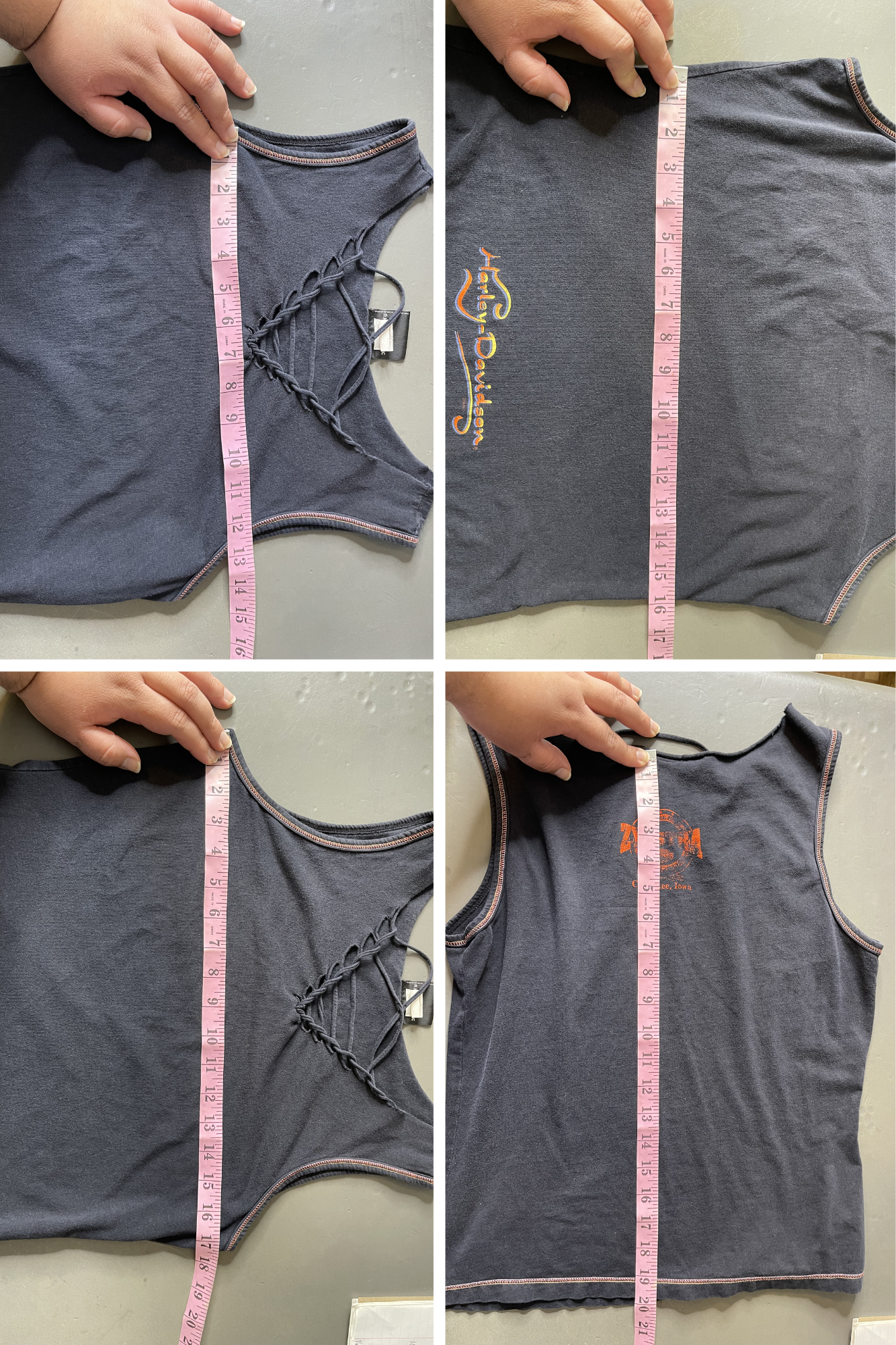 2000s Y2K Harley Davidson Distressed Tank Top Sz L