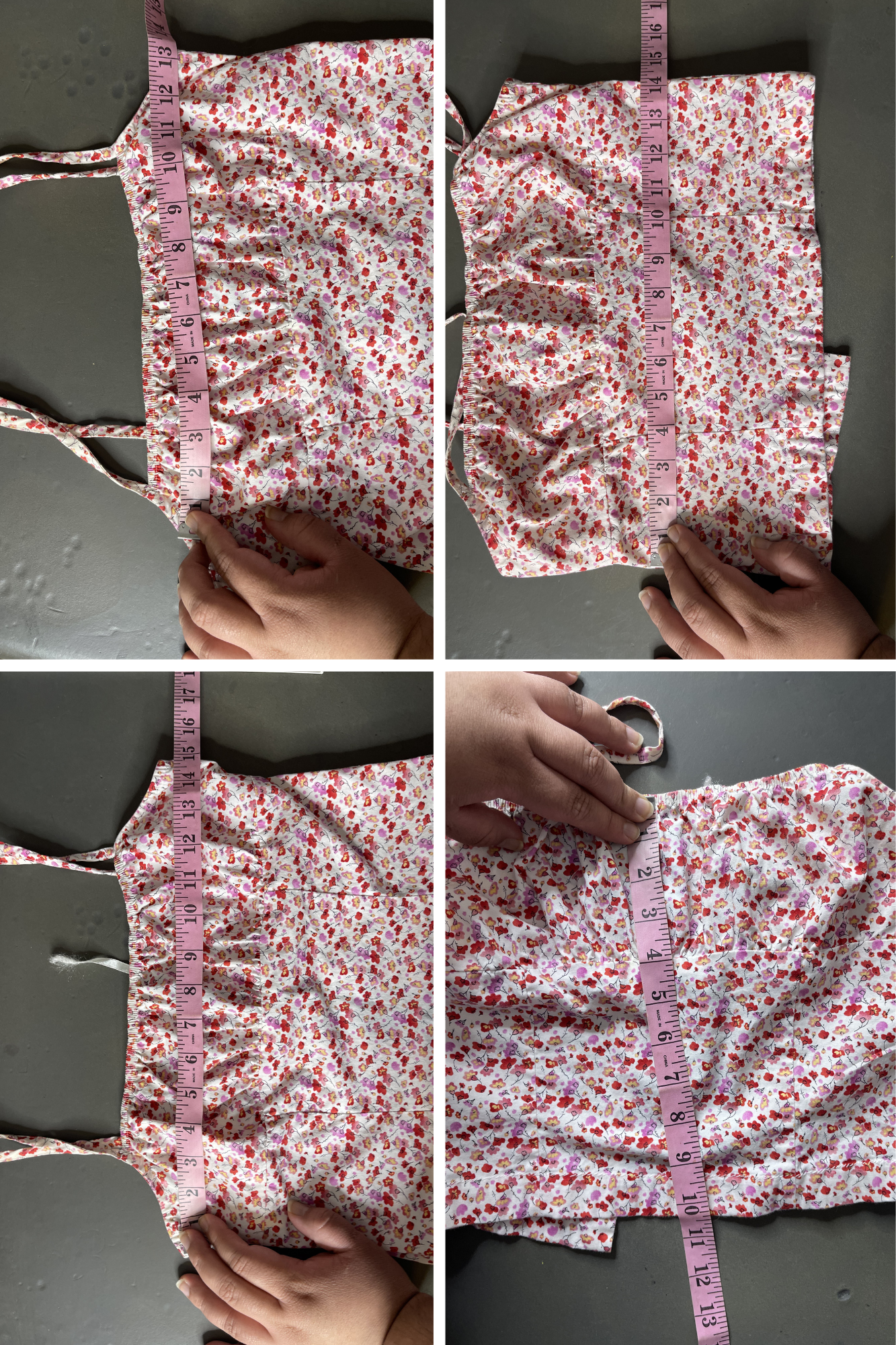 Vintage Pink Floral Open Back Forever 21 Cropped Tank Top Sz S/M