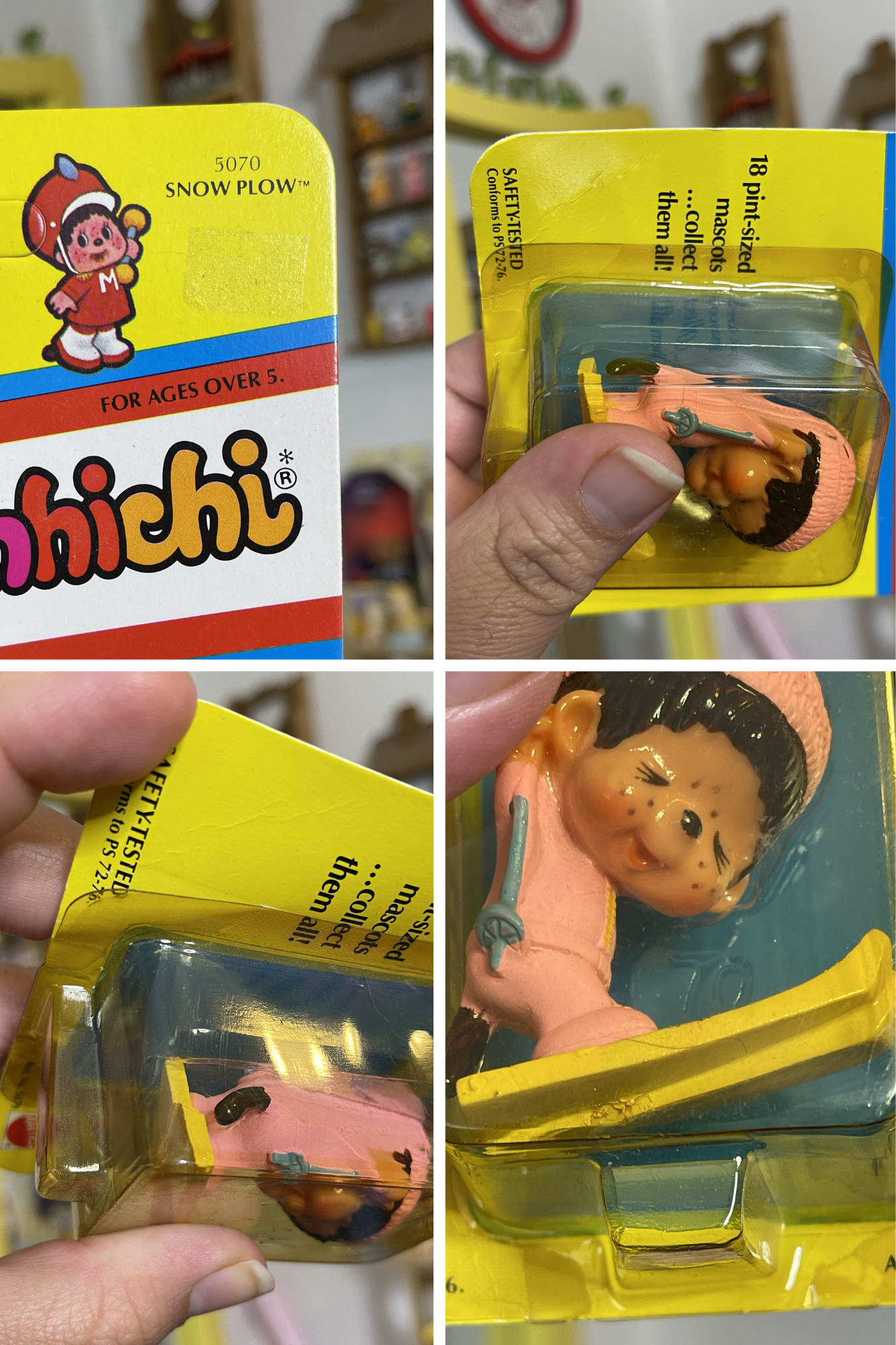 Vintage 80s Deadstock Monchhichi Collectible Trinket (Snow Plow)