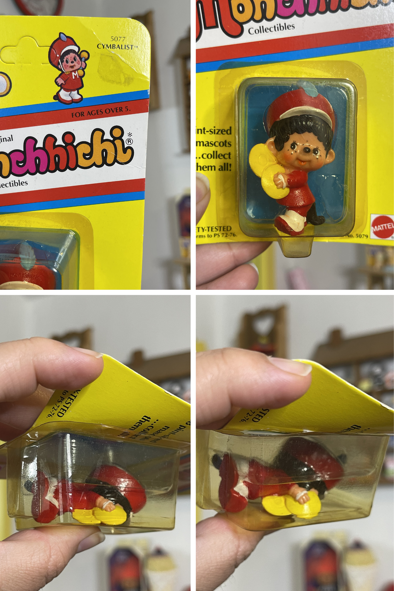 Vintage 80s Deadstock Monchhichi Collectible Trinket (Cymbalist)