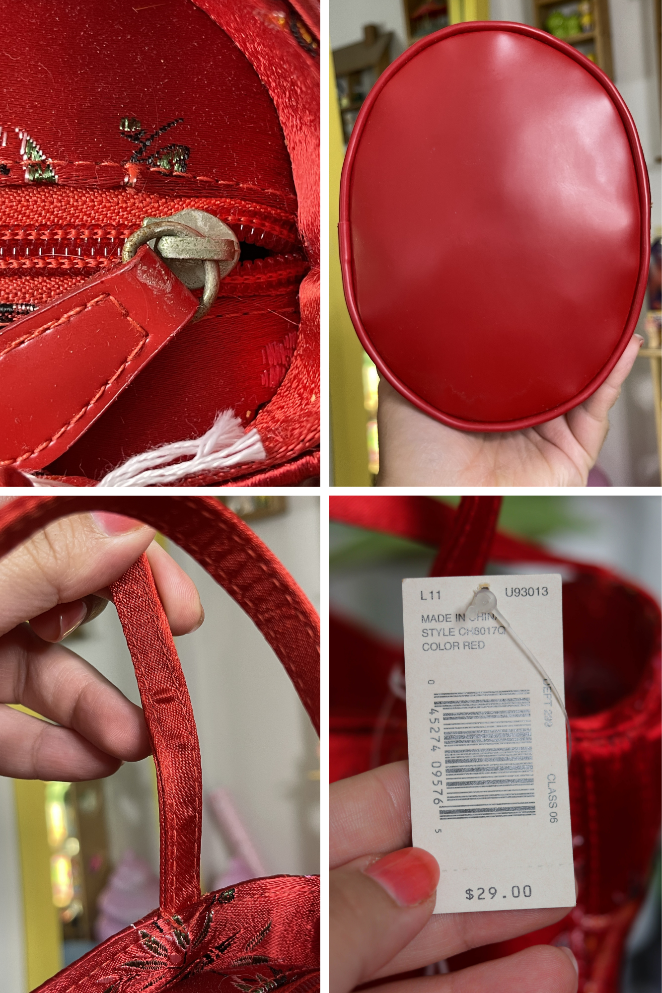 2000s Deadstock Red Floral Bustier Purse (E)