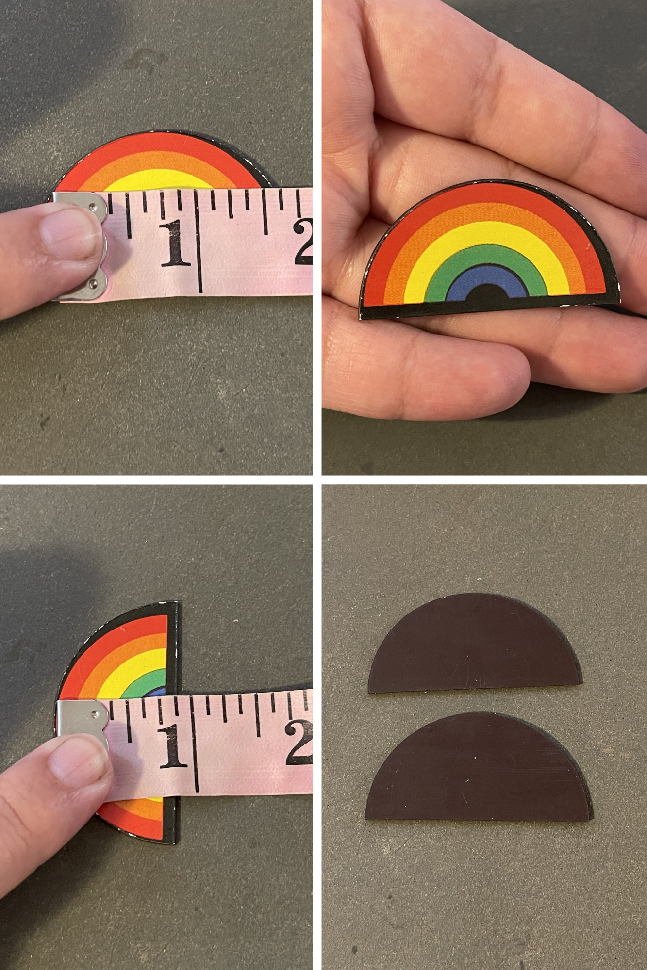 Vintage Deadstock Rainbow Magnets Note Holders (C)