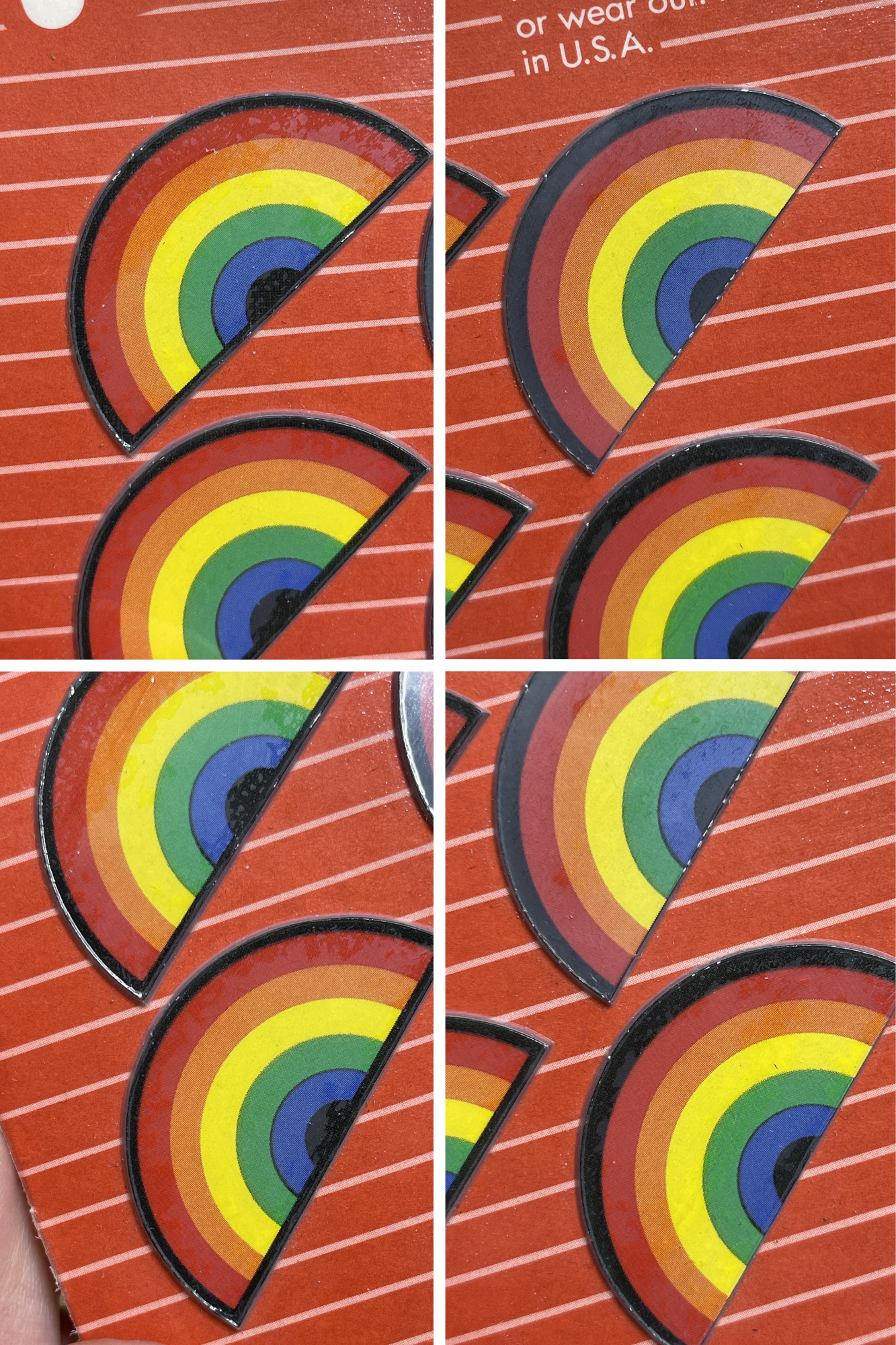 Vintage Deadstock Rainbow Magnets Note Holders (C)