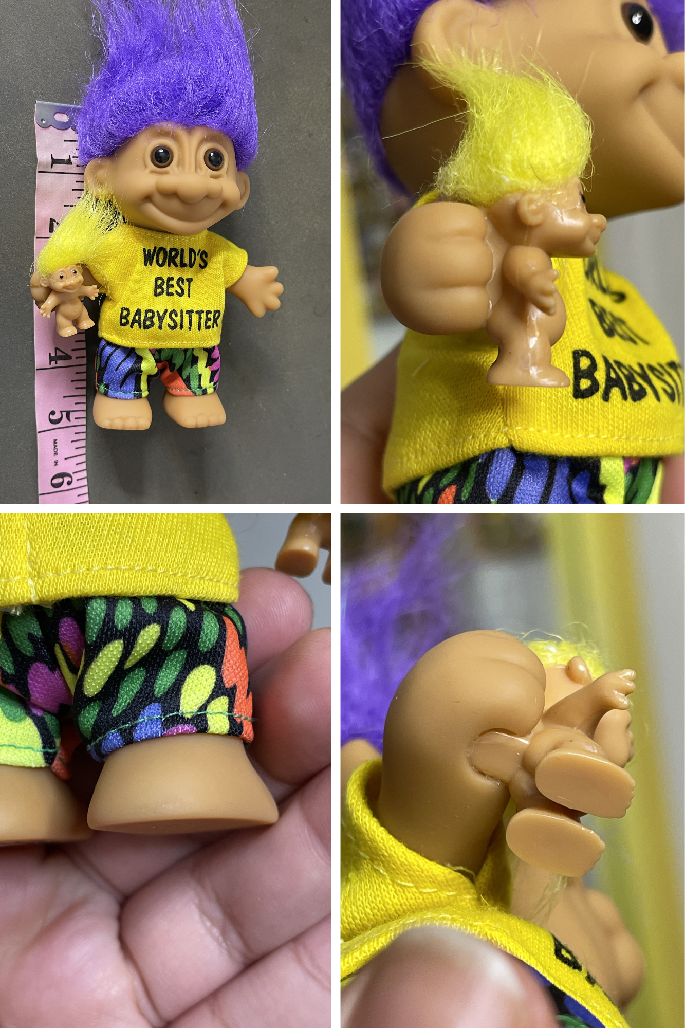 Vintage World's Best Babysitter Troll Doll