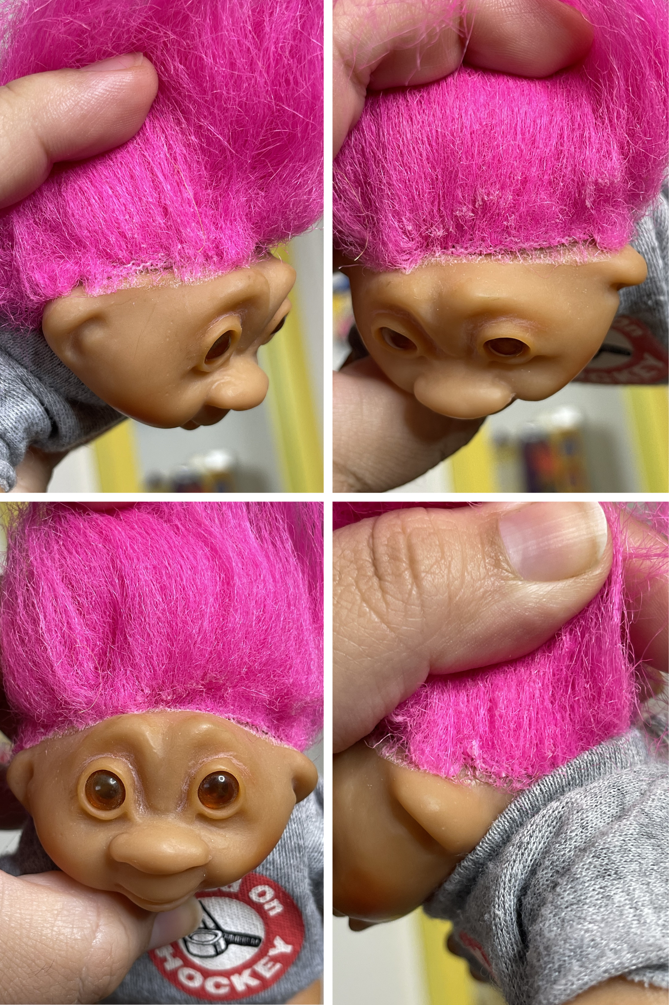 Vintage 80s Hooked On Hockey Damn Troll Doll
