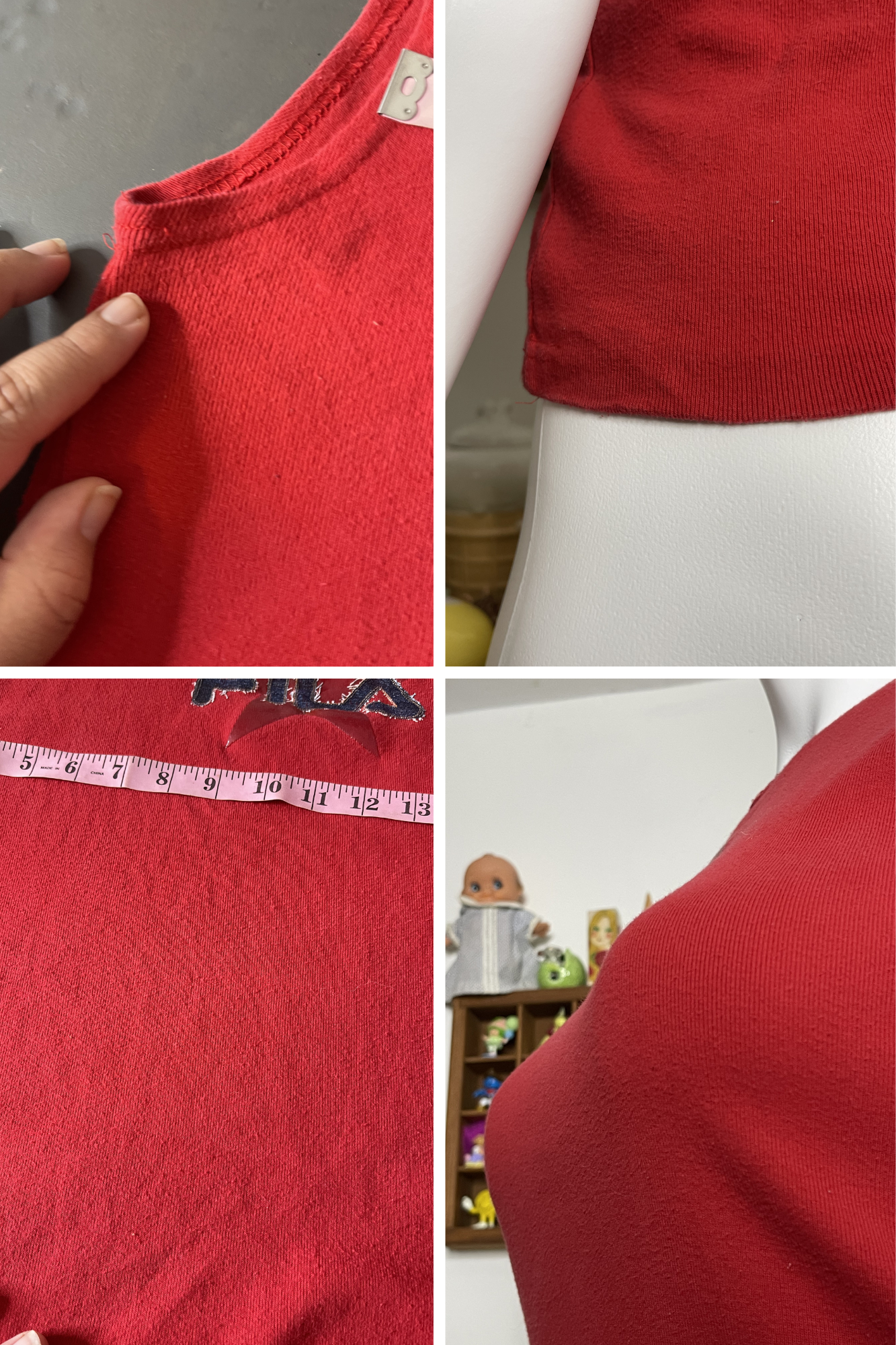 2000s Red Fila Star Graphic Tank Sz XL