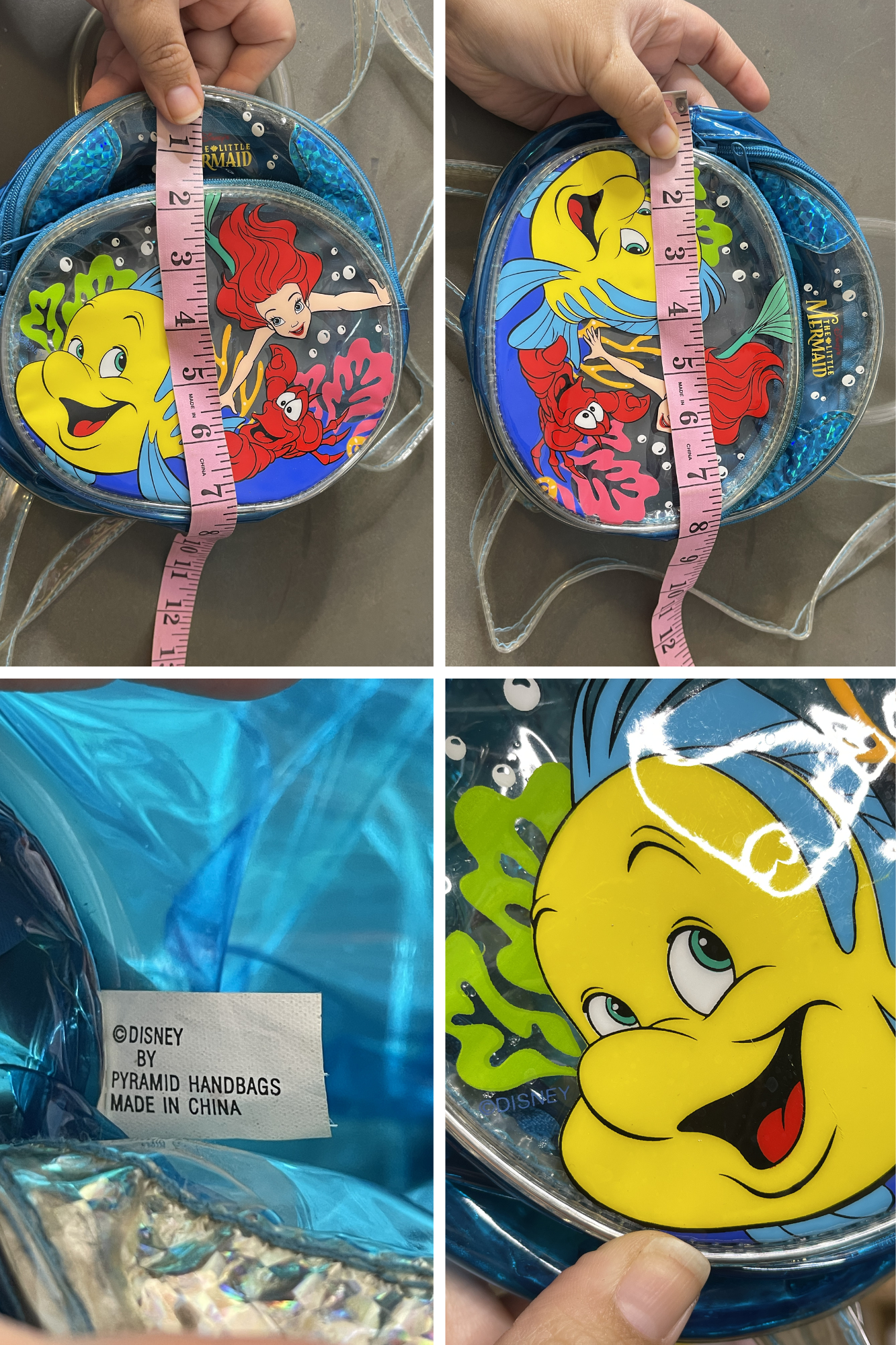 Vintage The Little Mermaid Plastic Mini KIDS Backpack
