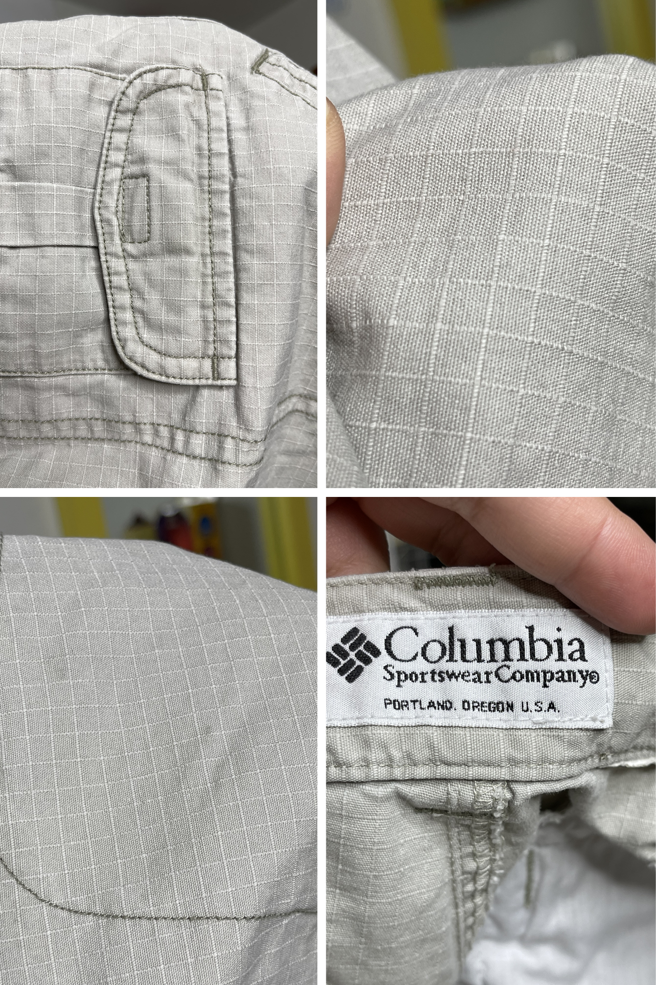 2000s Sporty Columbia Khaki Hiking Cargo Shorts Sz 28in