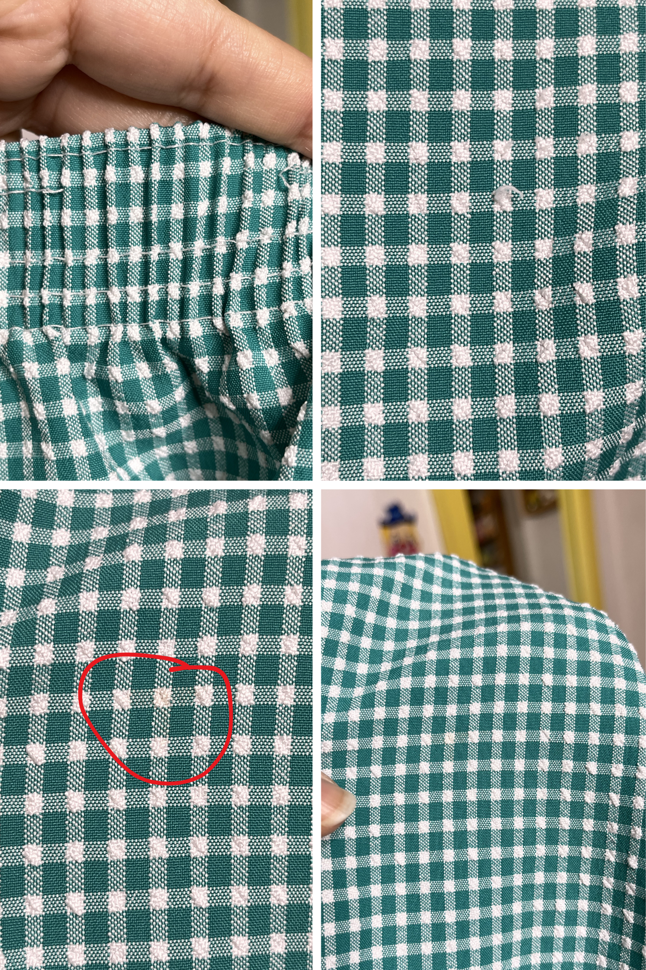Vintage Plus Size High Waisted Teal Green Gingham Shorts Sz 2X