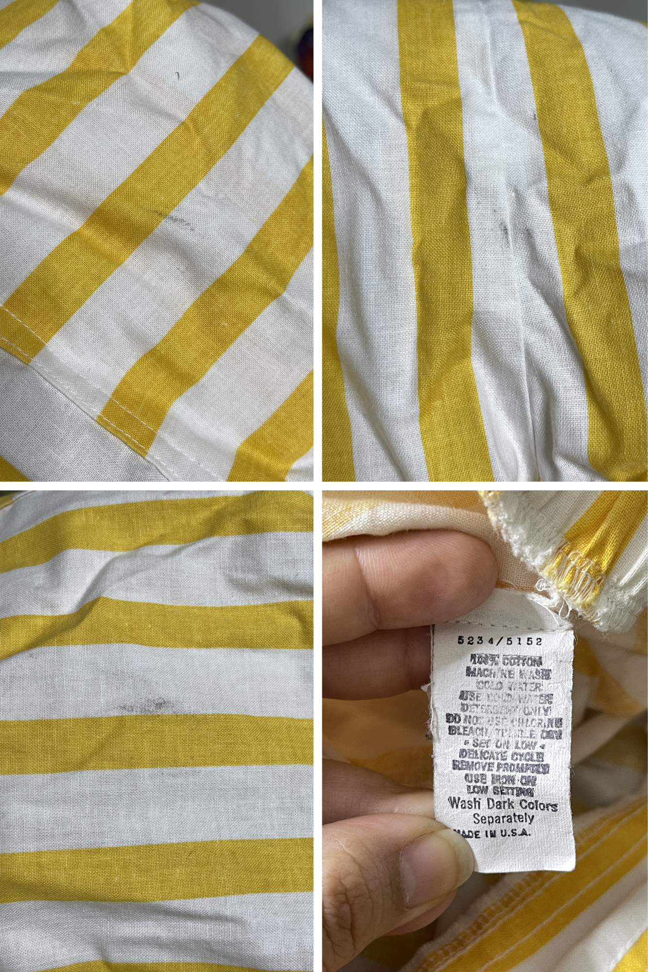 Vintage Yellow Striped Shorts Sz M