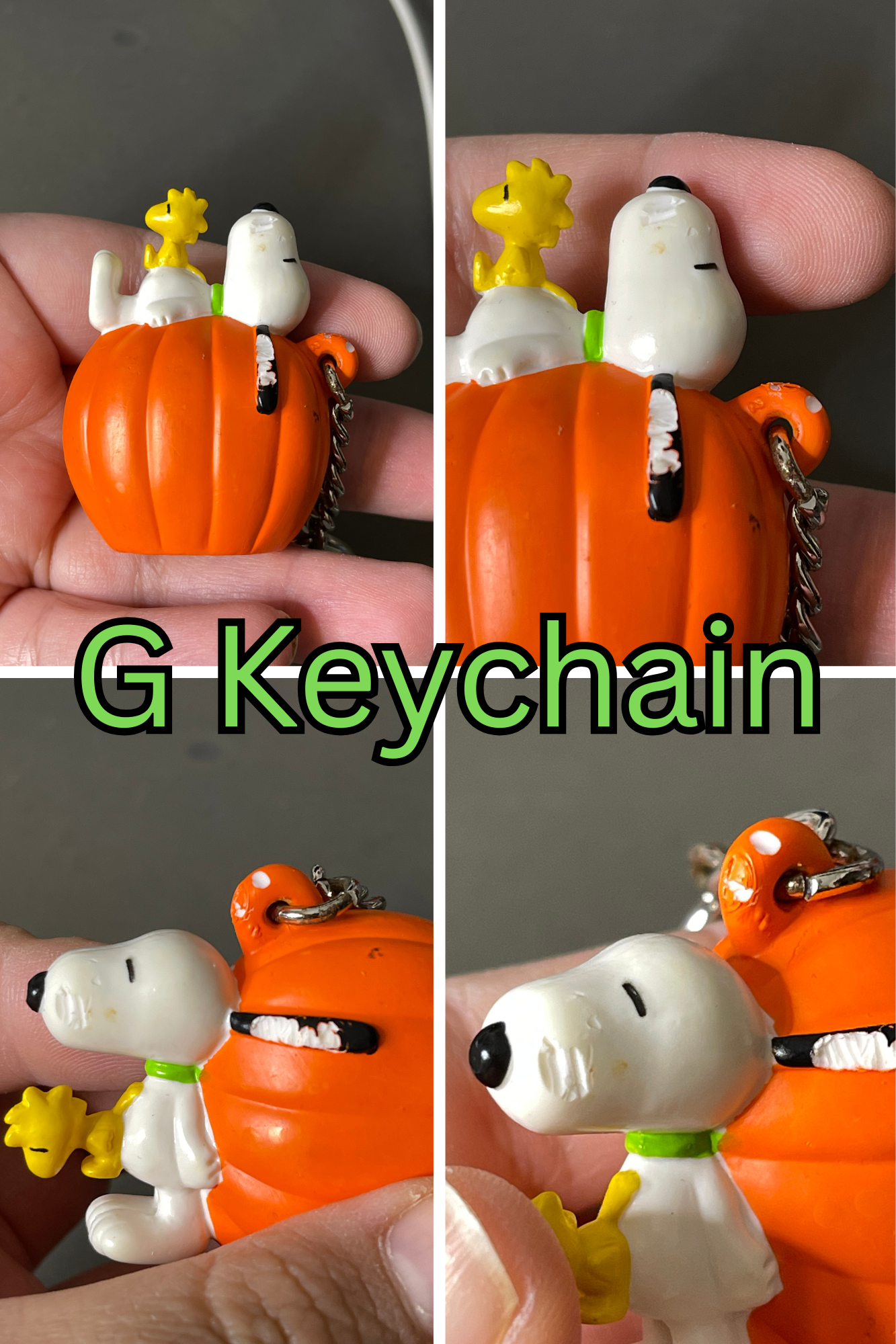 Vintage Snoopy Pumpkin Keychain