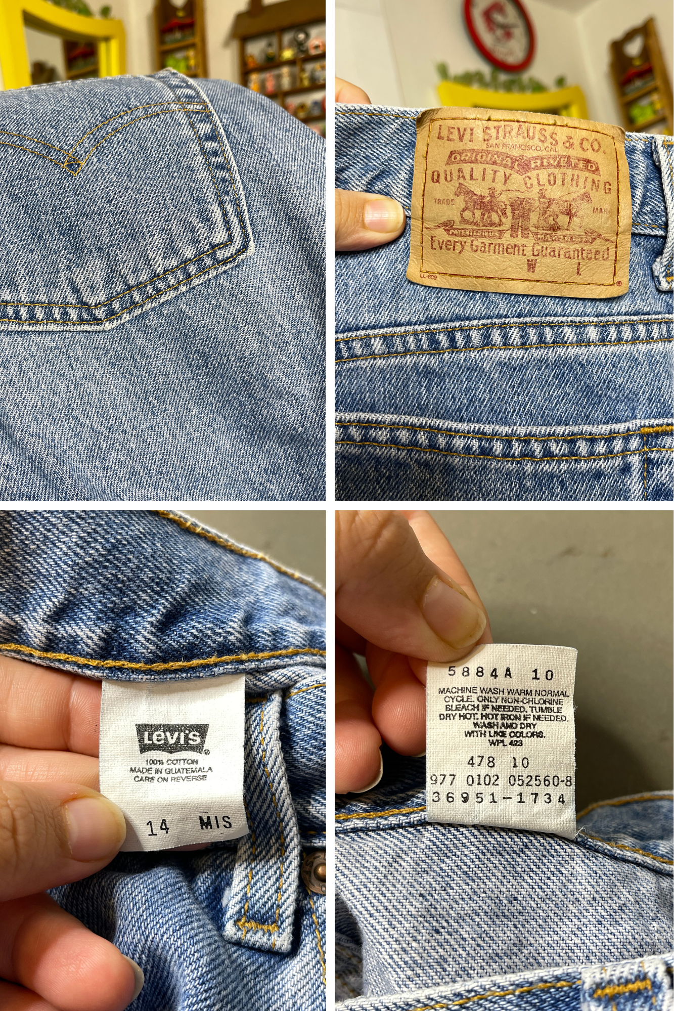 Vintage Light Wash Levi's High Waisted Mom Shorts Sz 32in