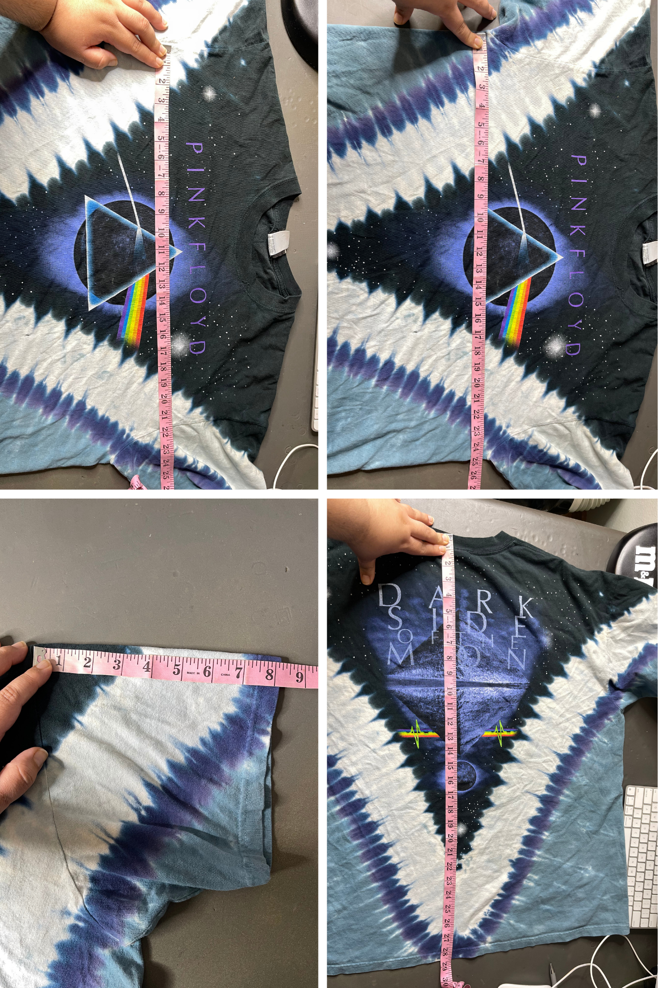 2000s Tie-dye Pink Floyd Oversized Tee Sz XL