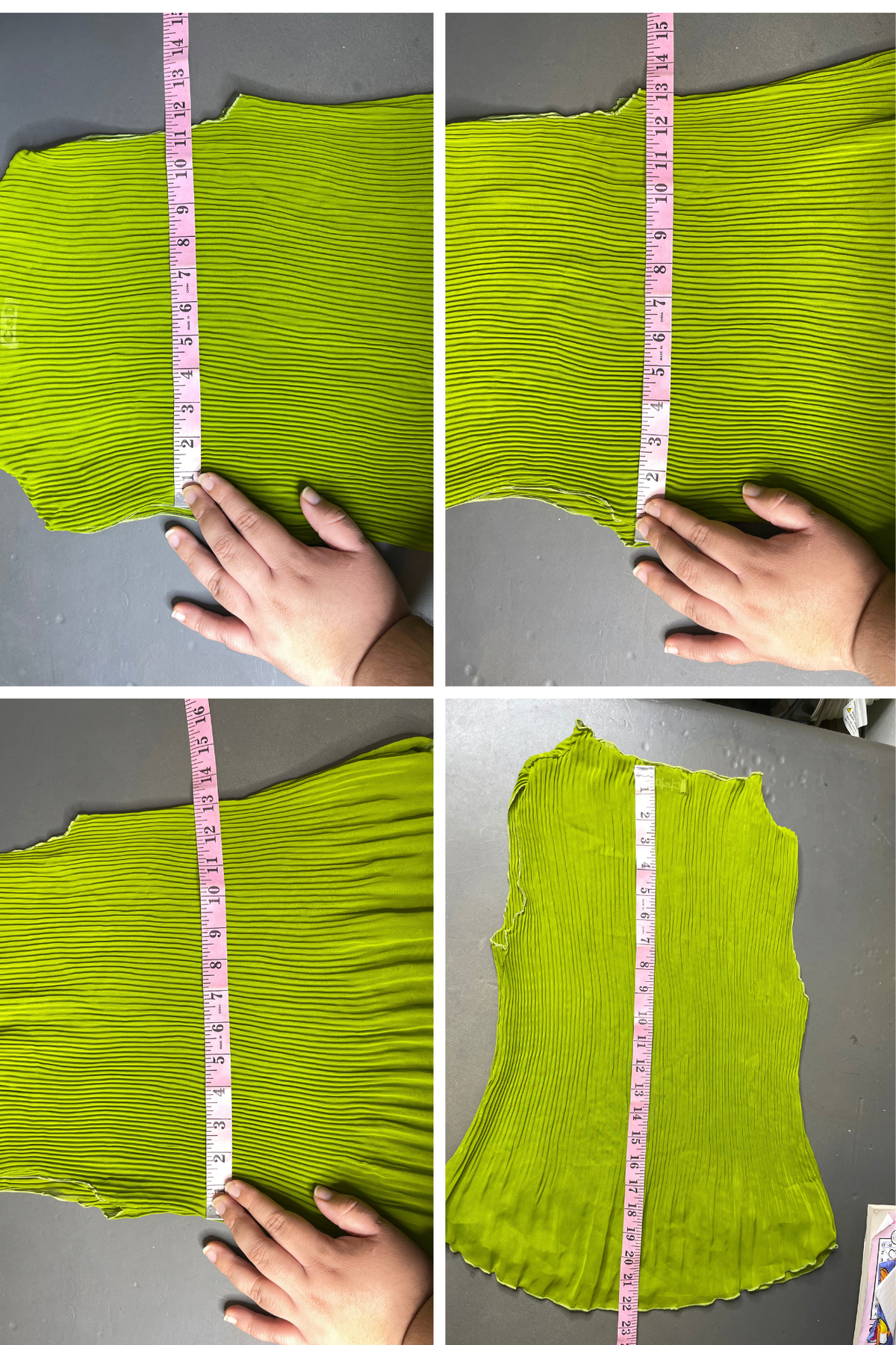 2000s Green Sheer Pleated Mock-Neck Sleeveless Top Sz S/M