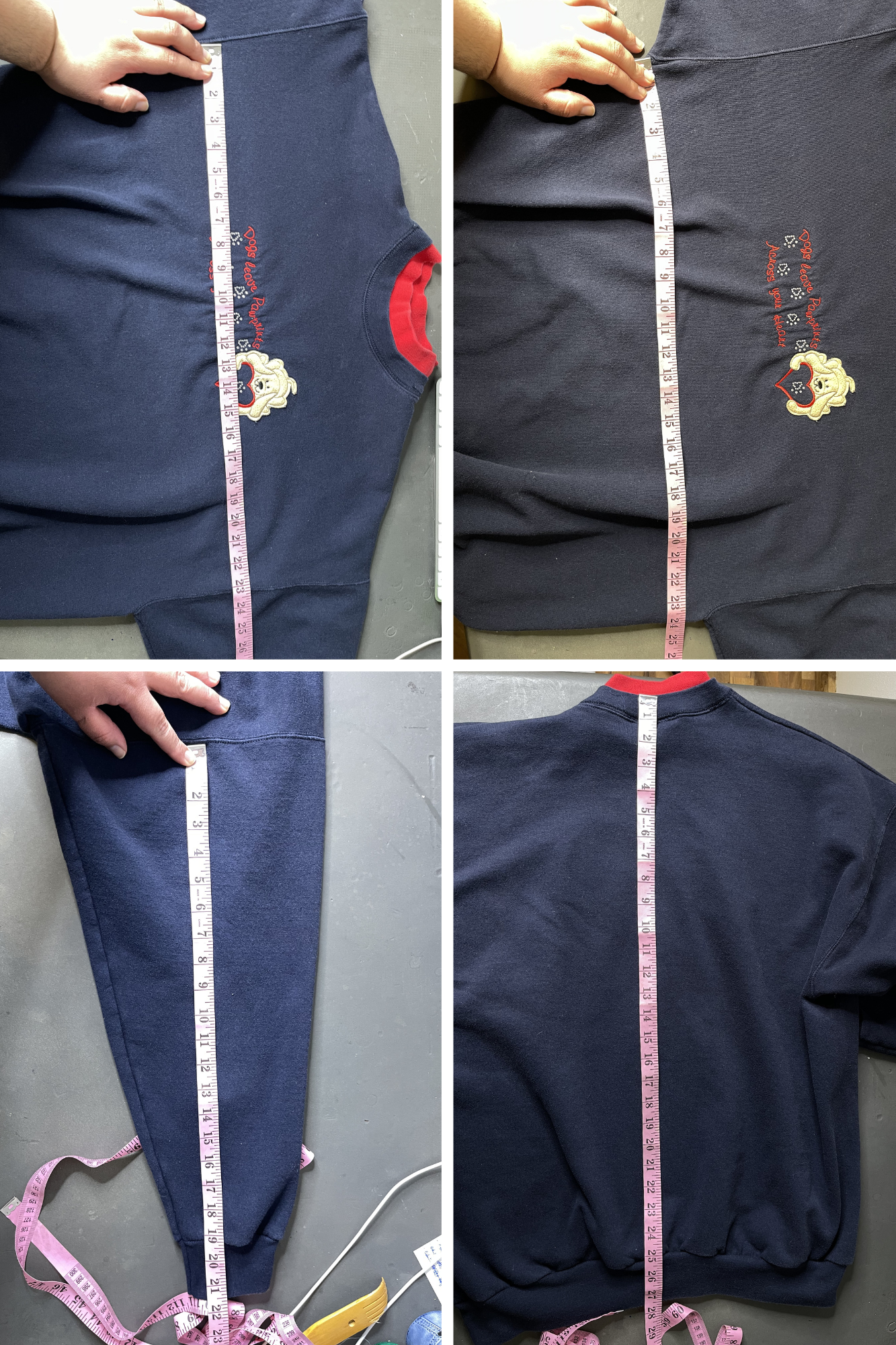 Vintage "My dog leaves paw prints all over me" Crewneck Sweater Sz XL