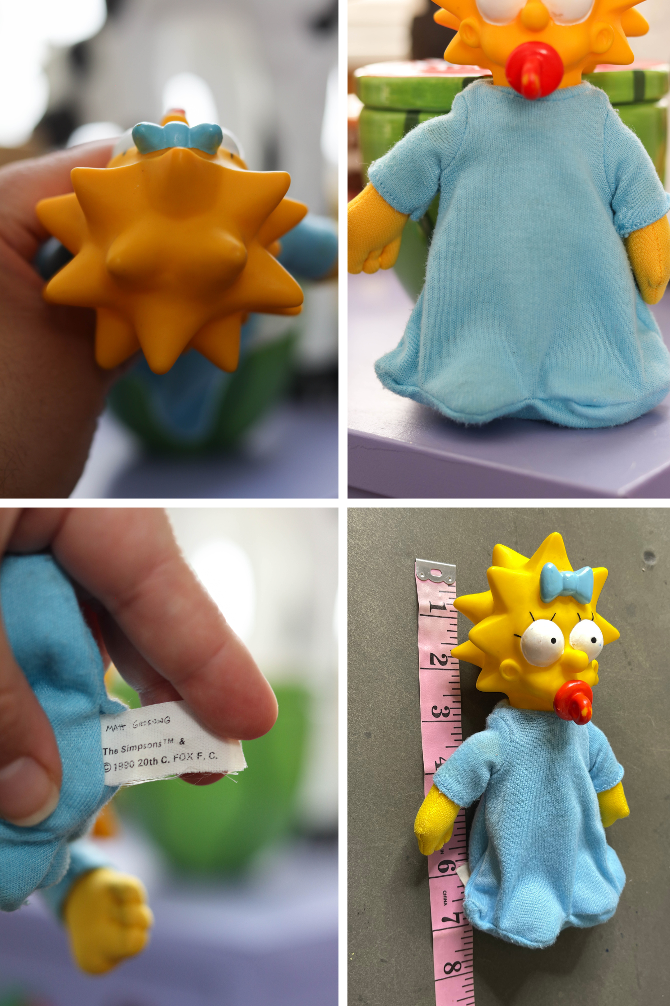 Vintage 90s Maggie Simpson Plush