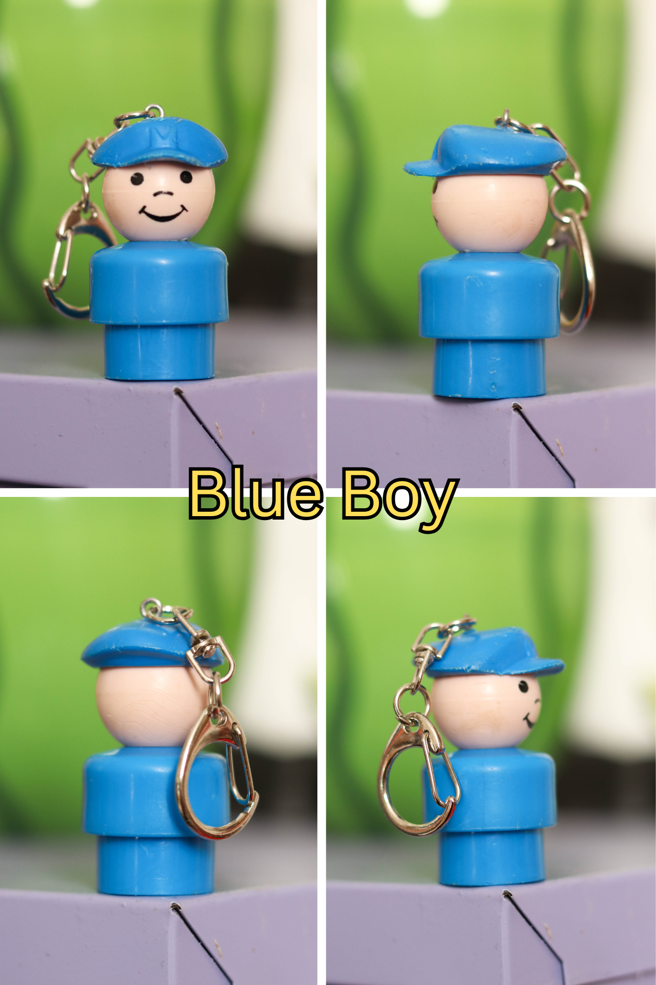 Vintage Upcyled Fisher-Price Little People Keychains