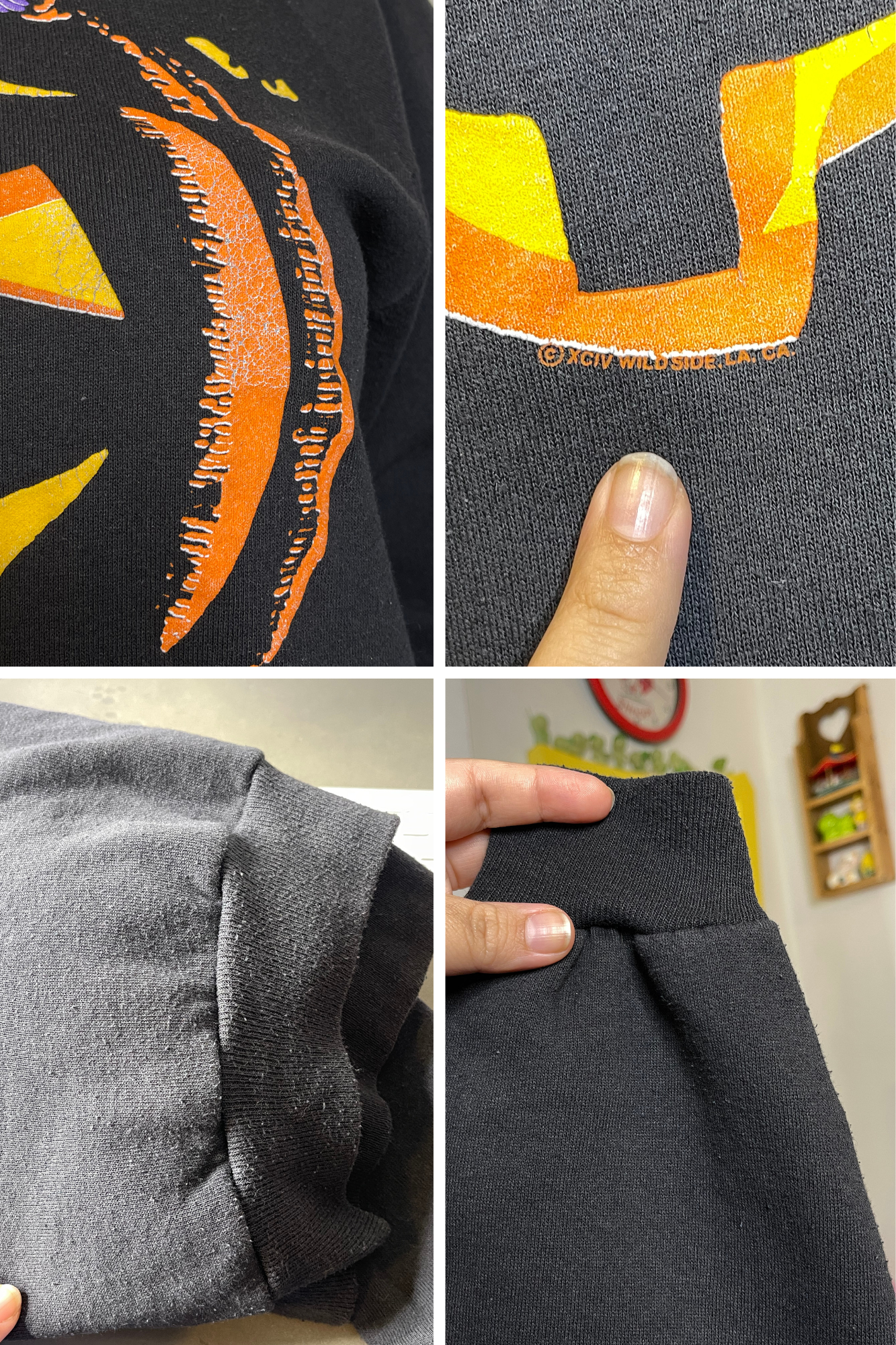 Vintage 90s Faded Halloween Pumpkin Graphic Crewneck Sweater Sz XL