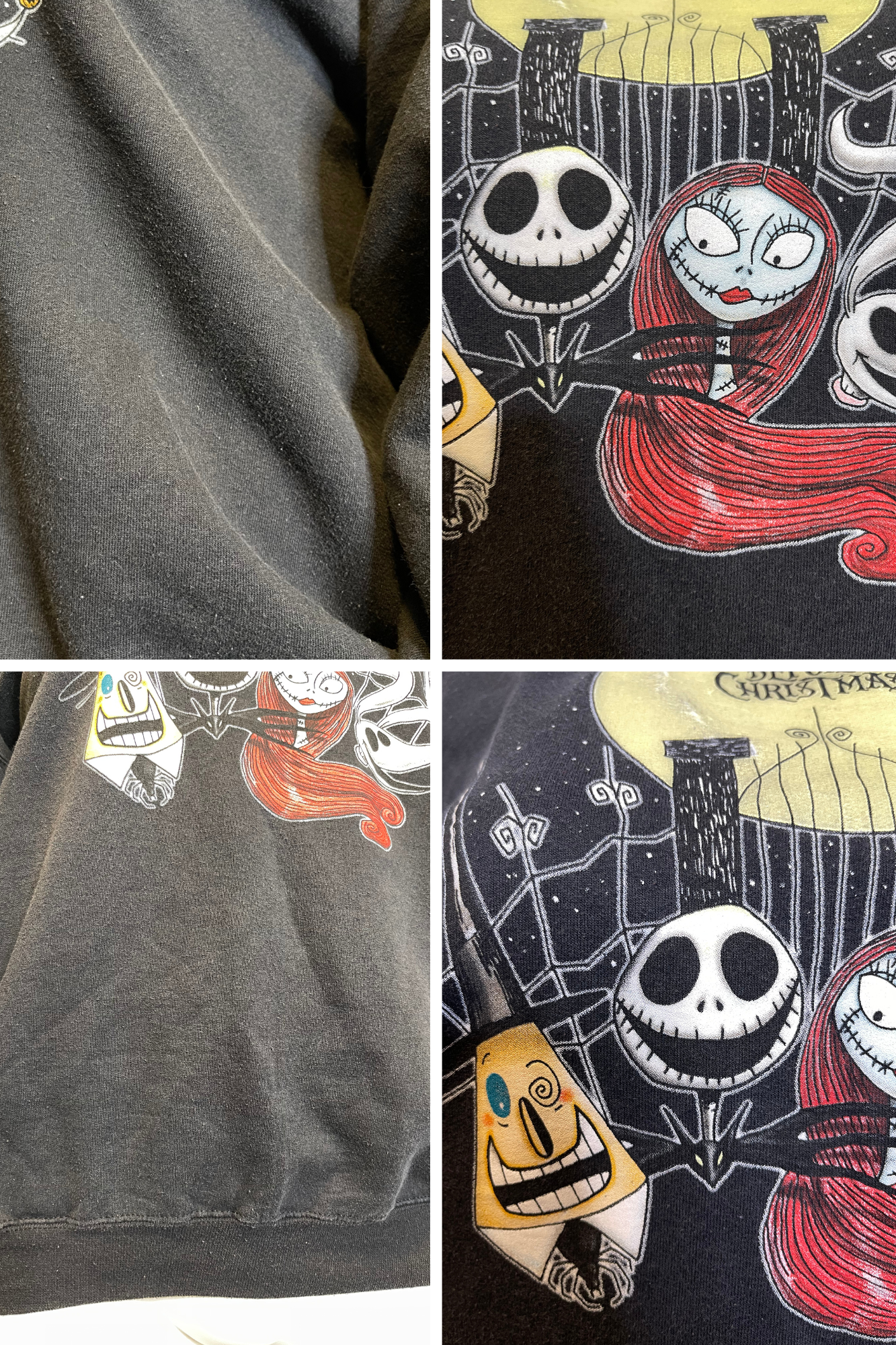 90s Nightmare Before Christmas Graphic Crewneck Sweater XL