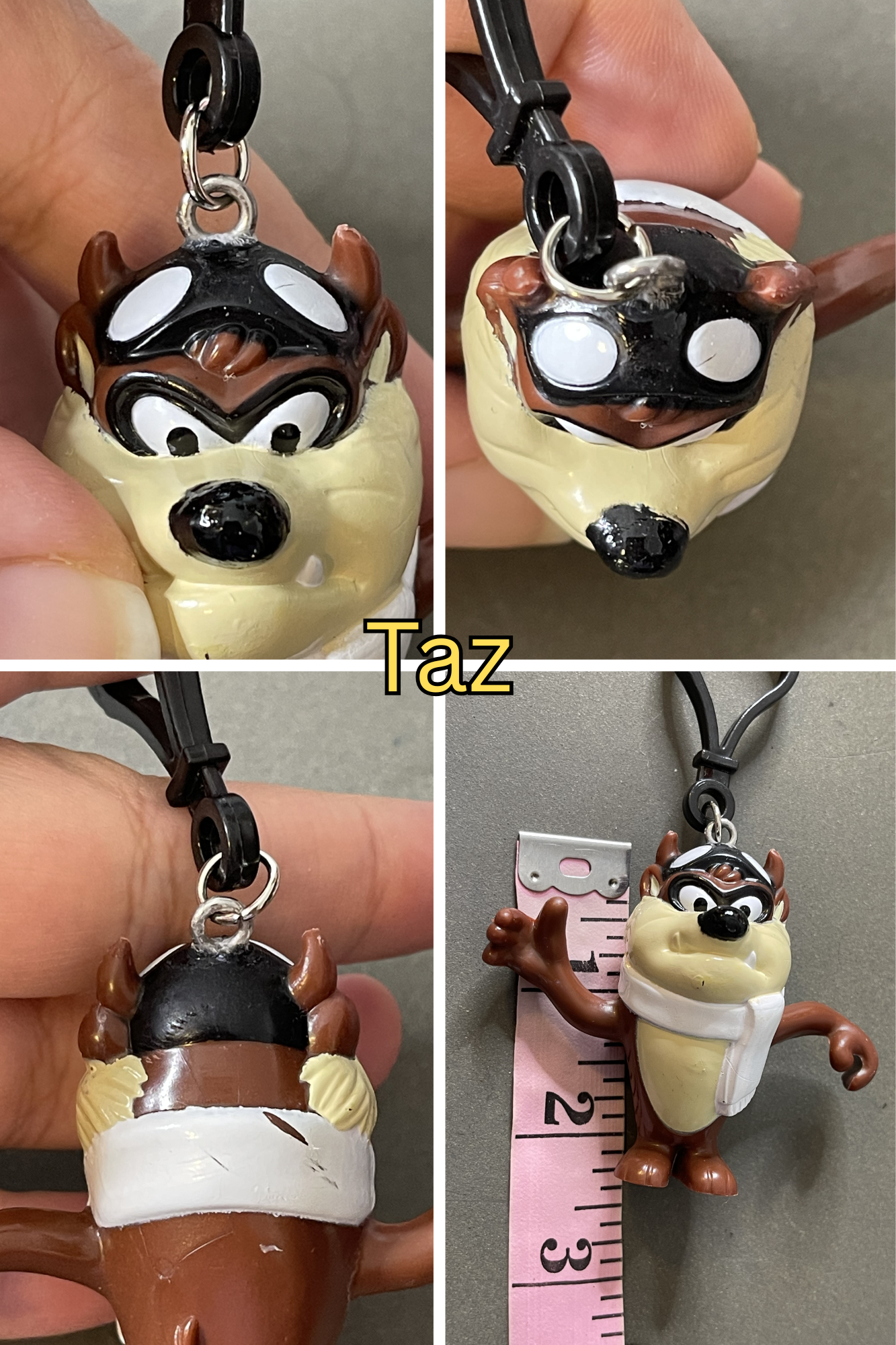 Vintage Upcycled Cartoon Toy Keychains #2