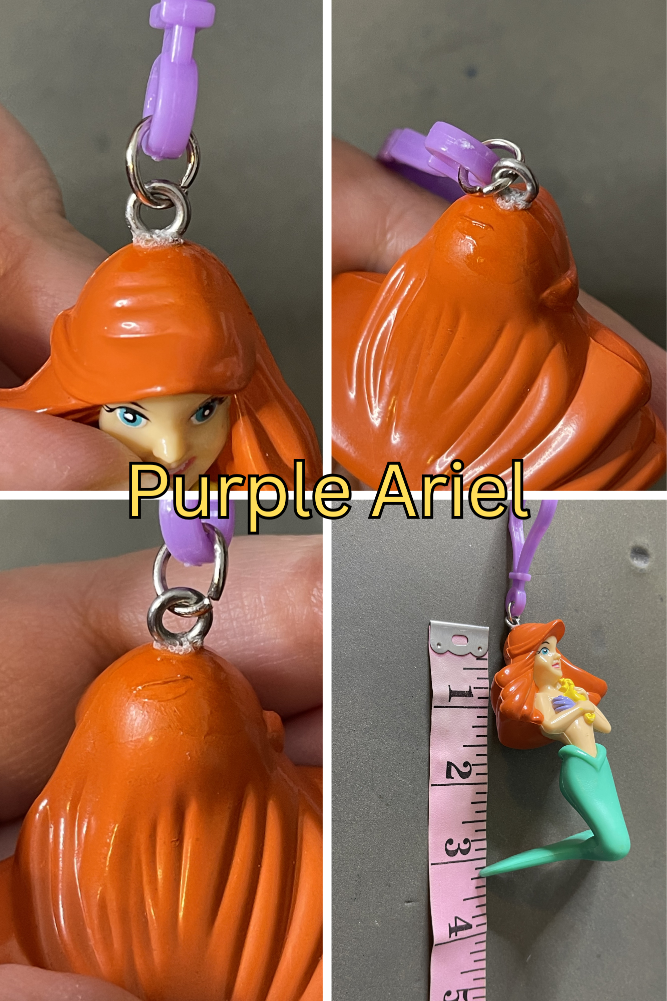 Vintage Upcycled The Little Mermaid Keychains
