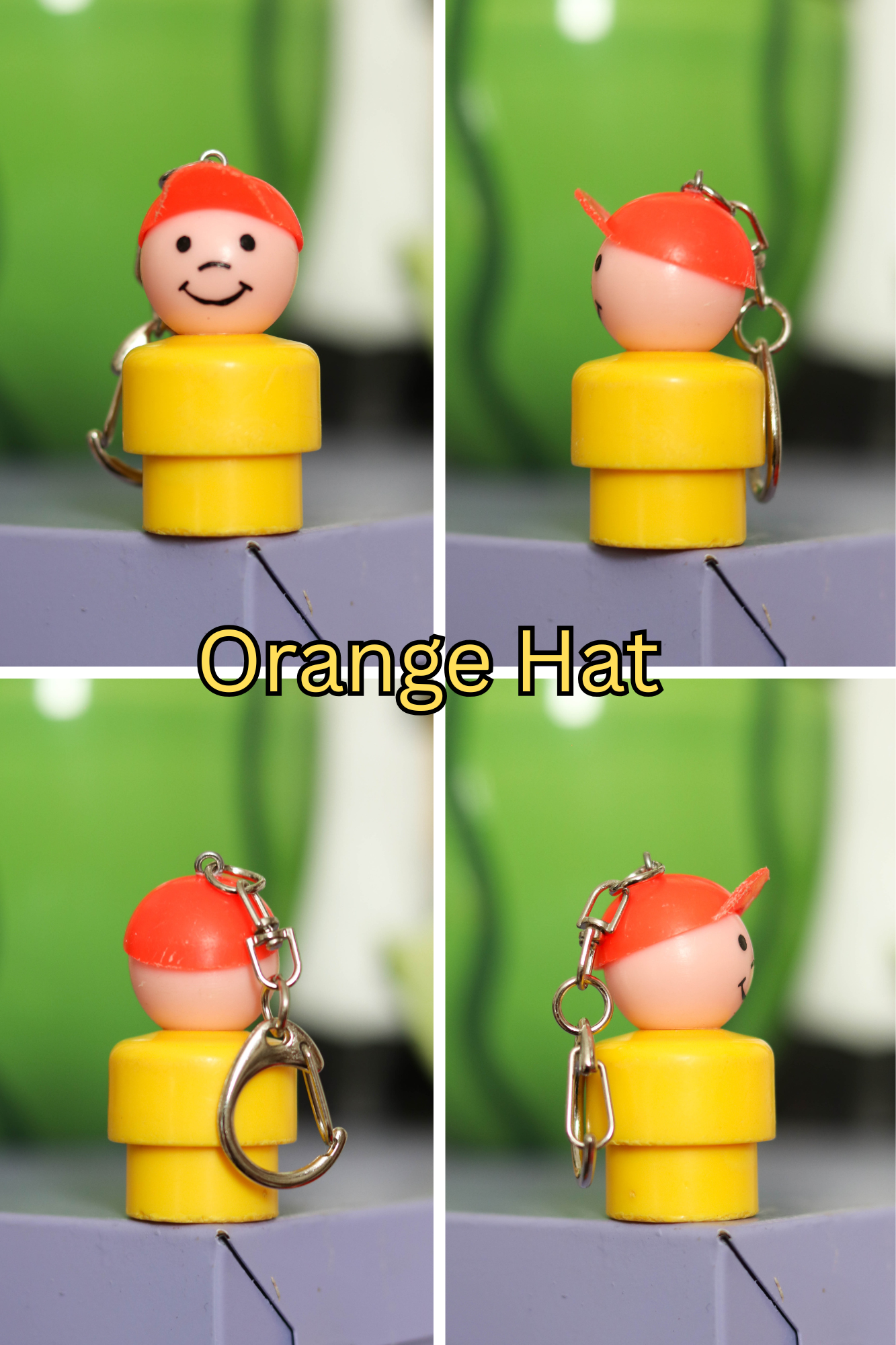 Vintage Upcyled Fisher-Price Little People Keychains