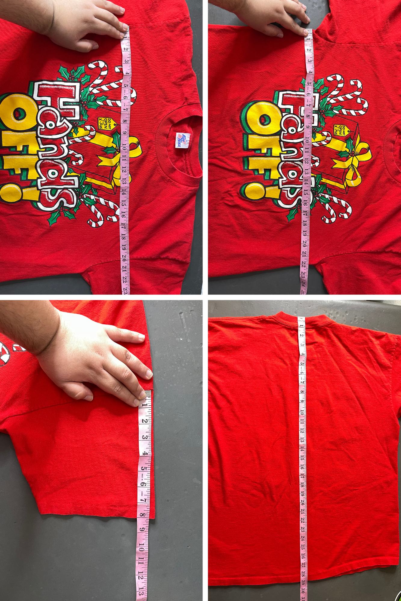 90s Hands Off Holiday Graphic Tee Sz XL