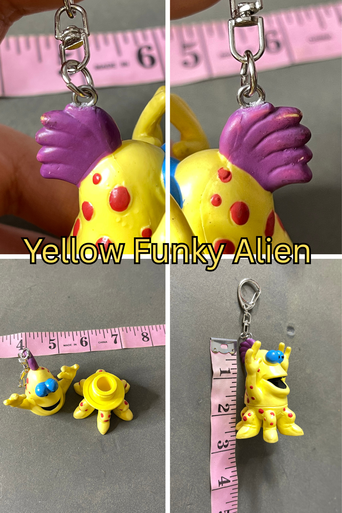 Vintage Upcyled "The Freaks" Toy Keychains