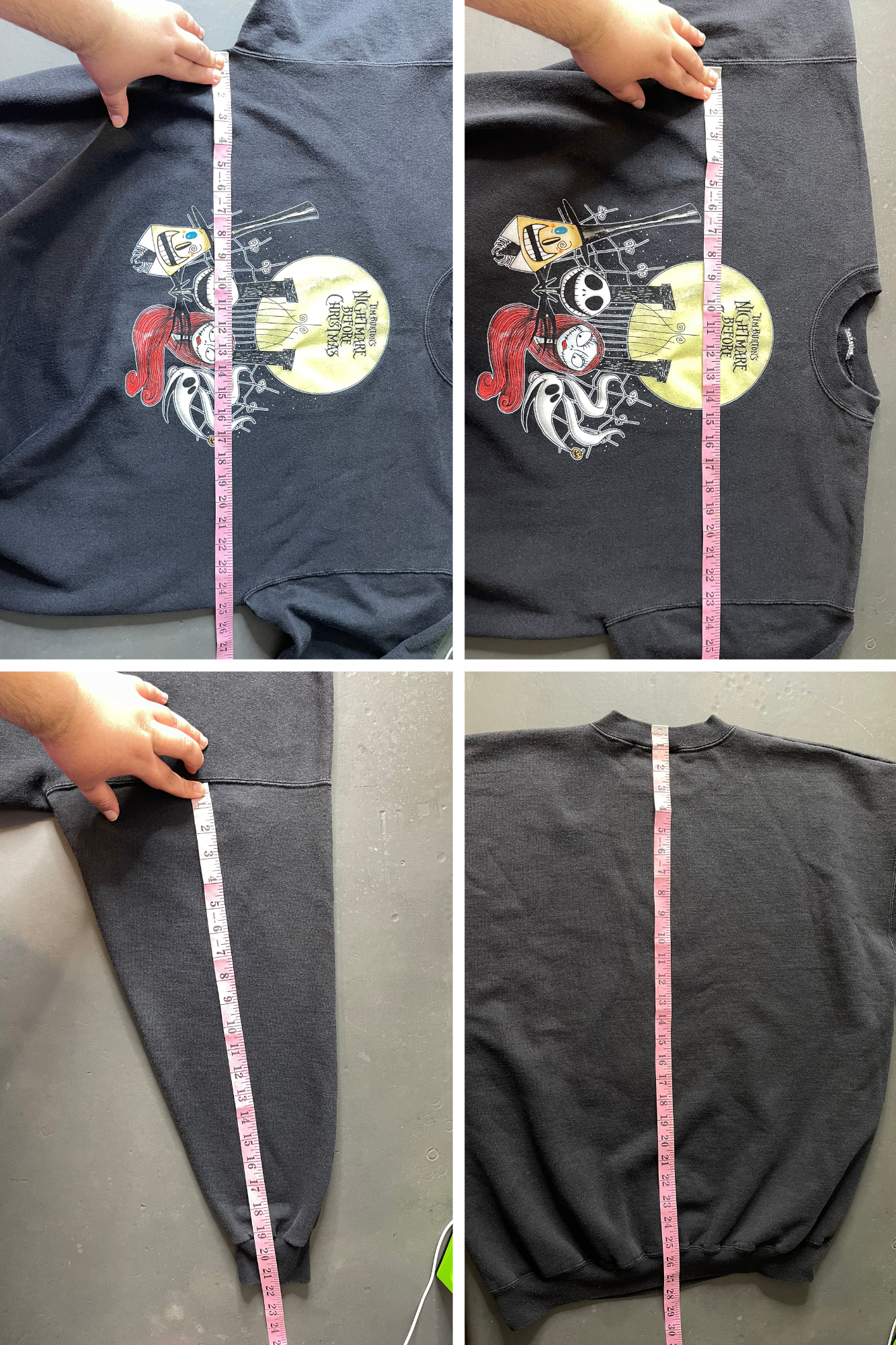 90s Nightmare Before Christmas Graphic Crewneck Sweater XL