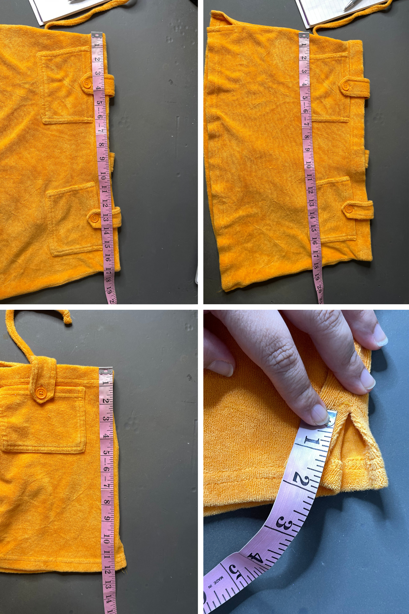 2000s Orange Terrycloth Mini Skirt Sz L/XL