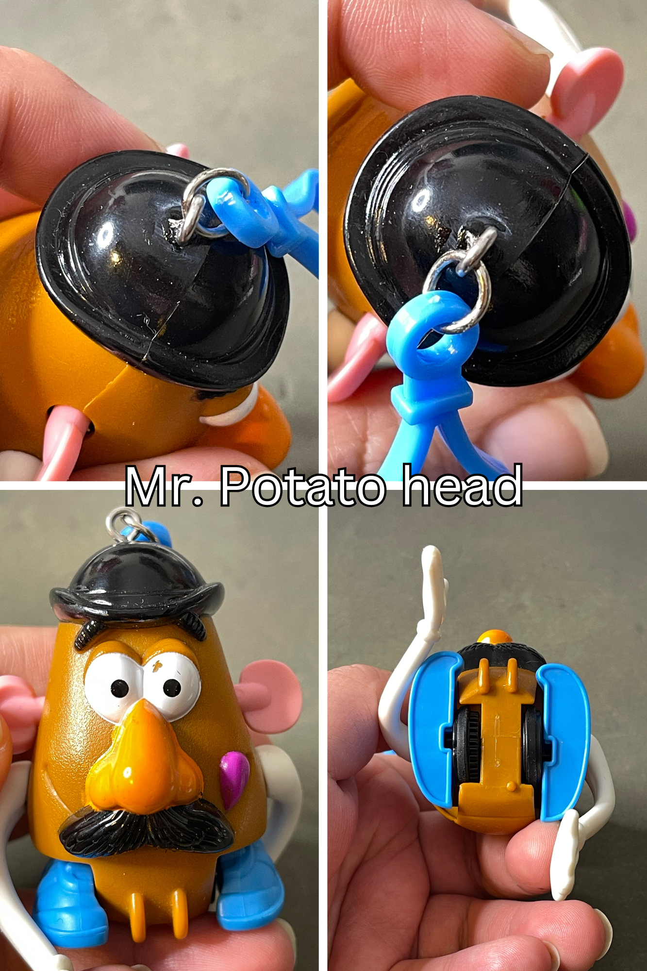 Vintage Upcycled Cartoon Toy Keychains
