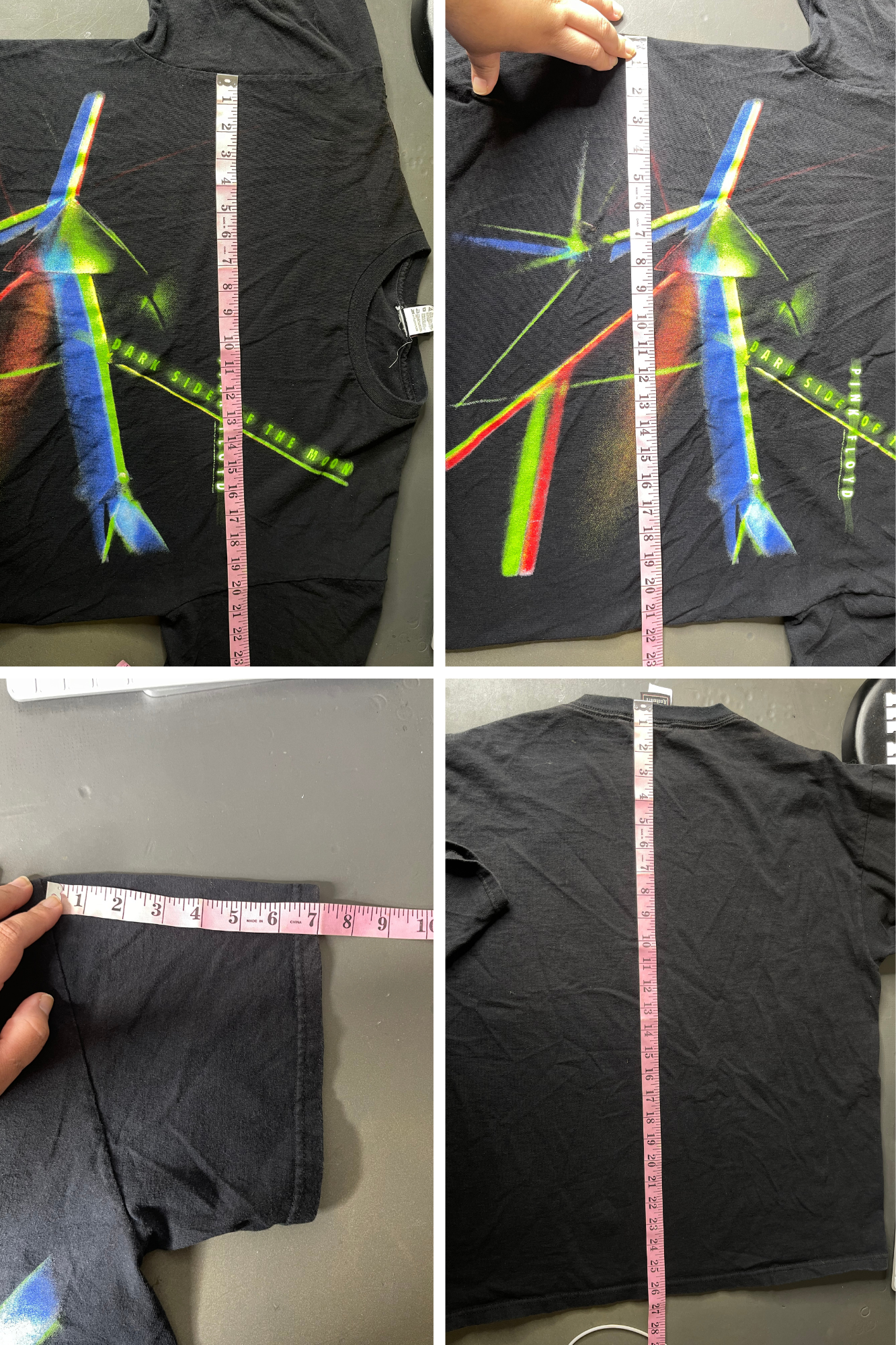 2000s "Dark Side Of The Moon" Pink Floyd Black Graphic Tee Sz L