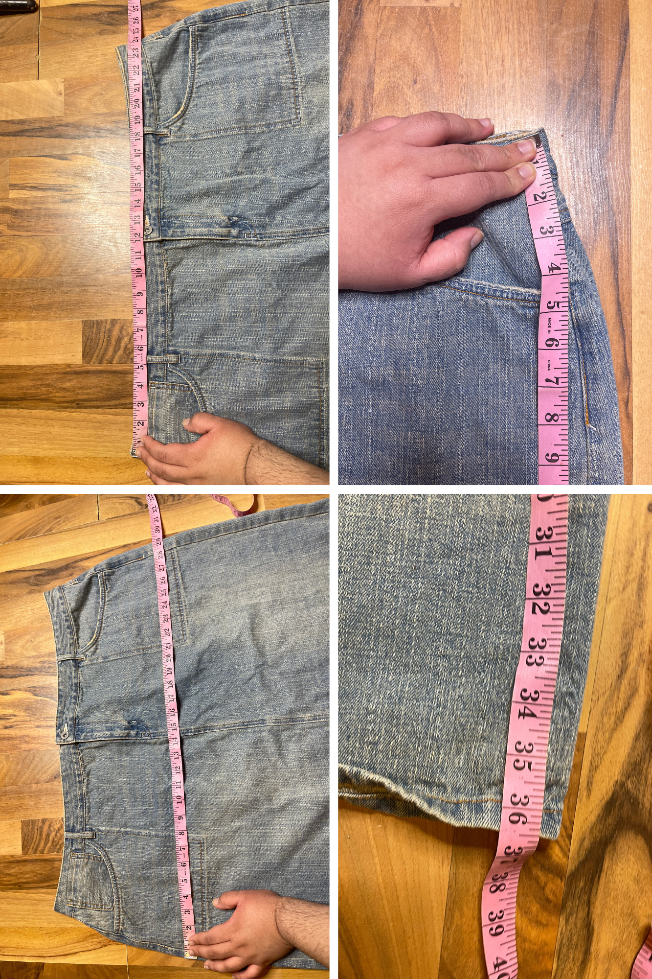 Plus Size Cato Distressed Style Denim Maxi Skirt Sz 28W