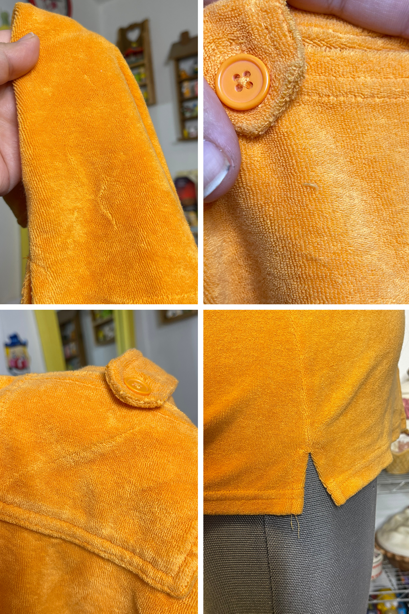 2000s Orange Terrycloth Mini Skirt Sz L/XL