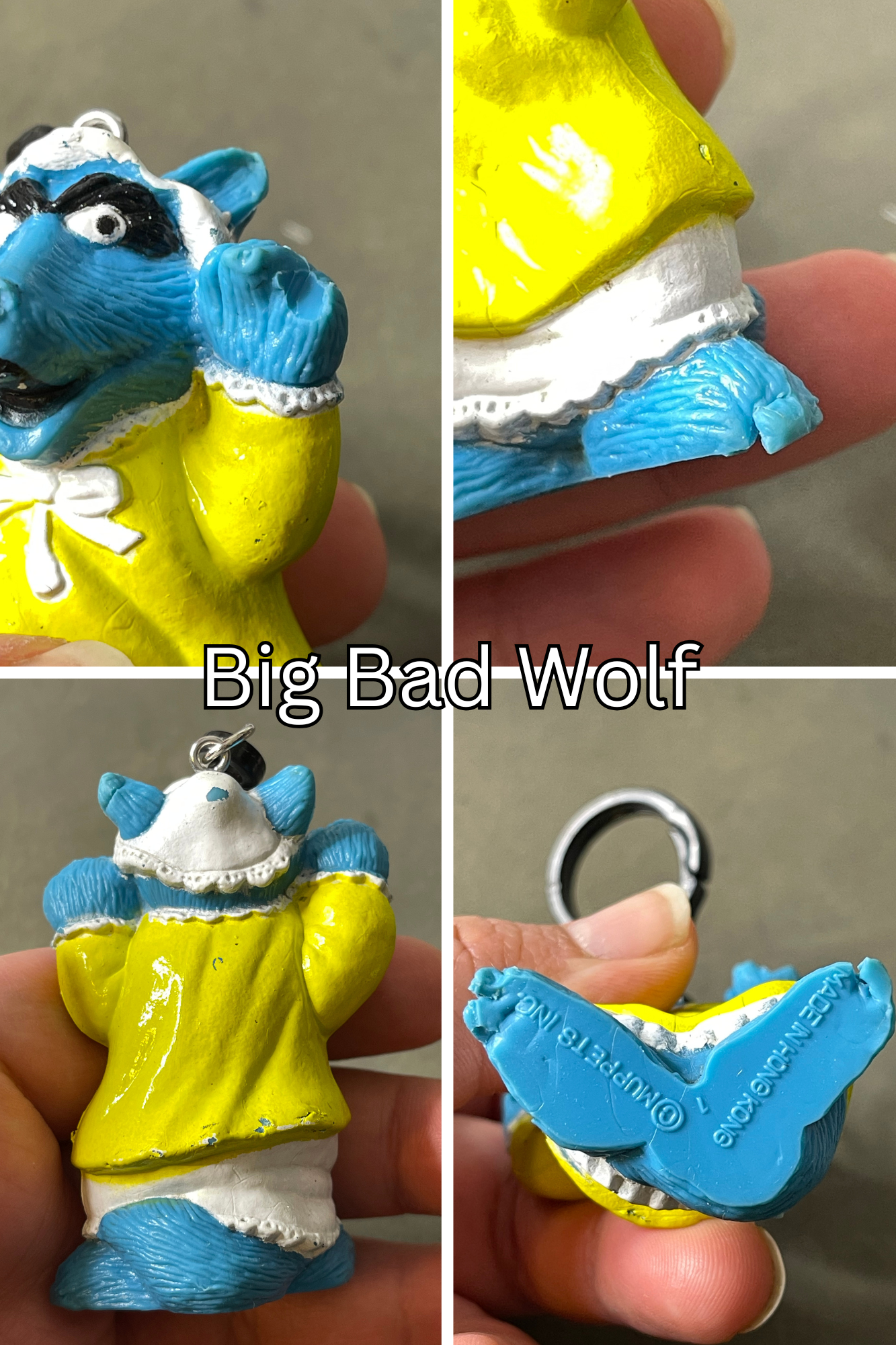 Vintage Upcycled Cartoon Toy Keychains
