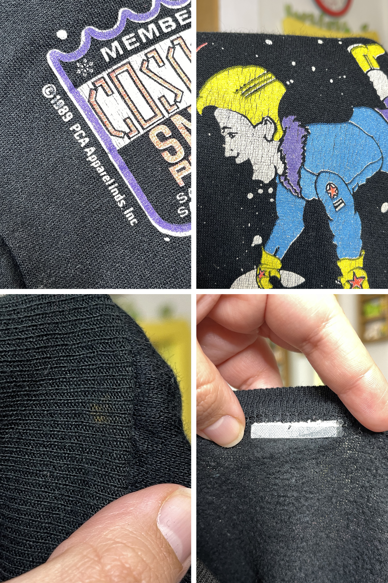Vintage 80s Cosmic Snow Patrol Space Kids Crewneck Sweater
