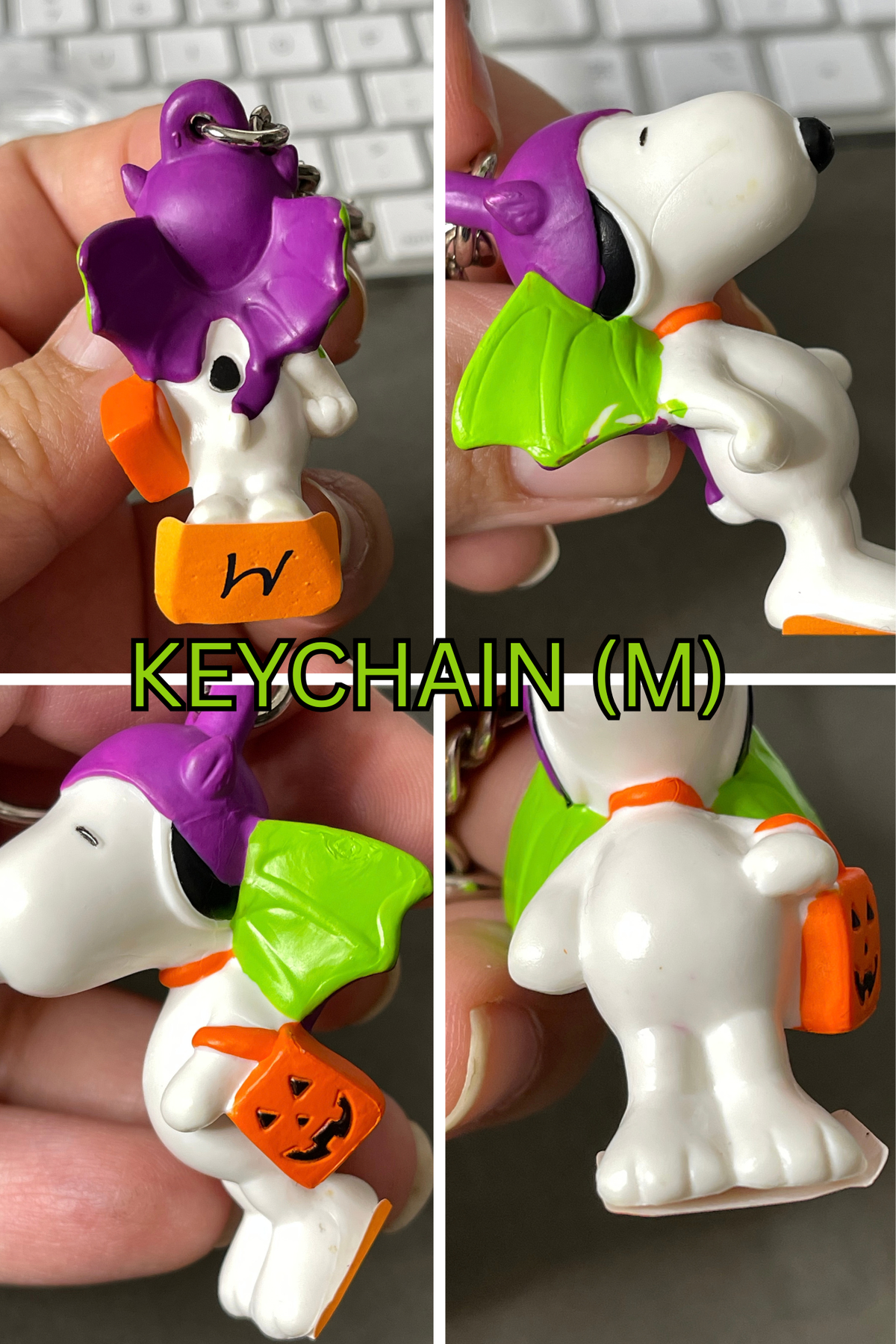 Vintage Snoopy Bat Keychain