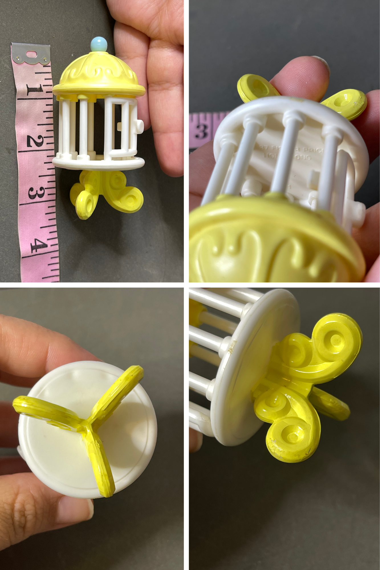 Vintage Fisher Price Smooshes Perchy Parrot With Cage Toy