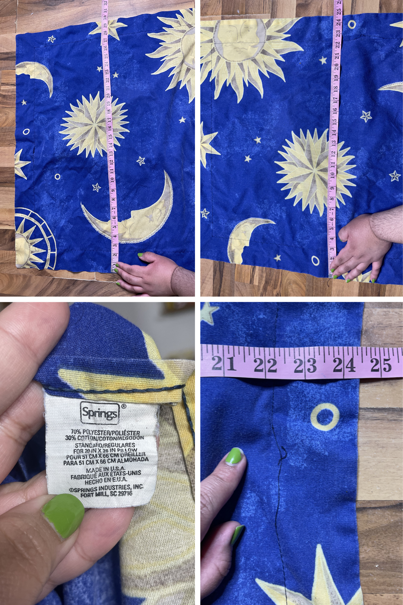 Vintage Celestial Sun And Moon Single Standard Pillow Case