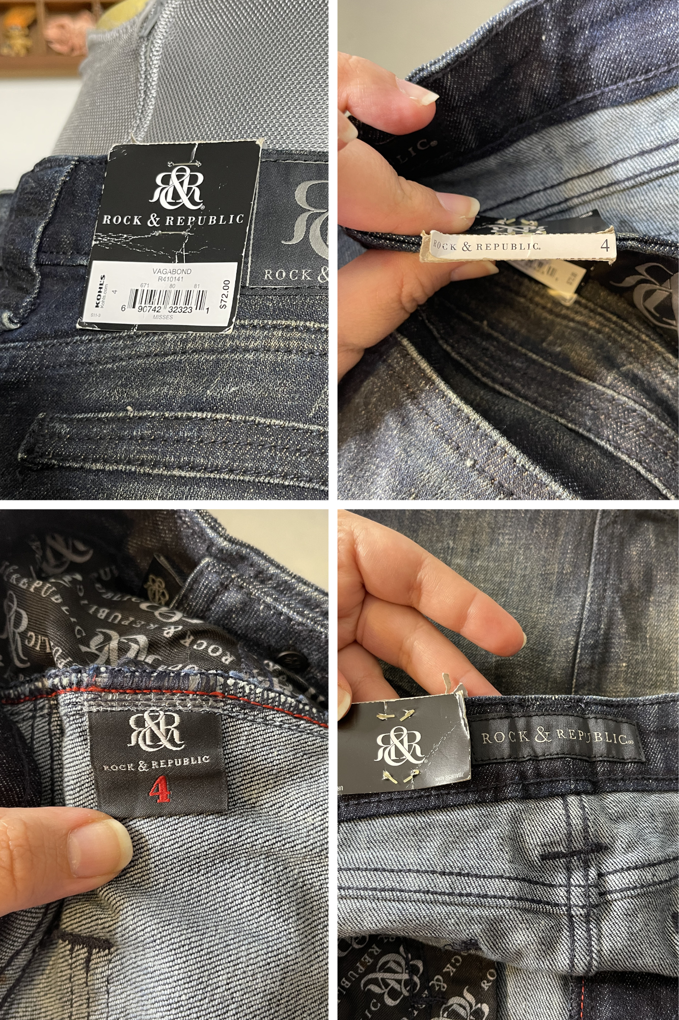 2000s Deadstock Rock & Republic Mini Skirt Sz 4
