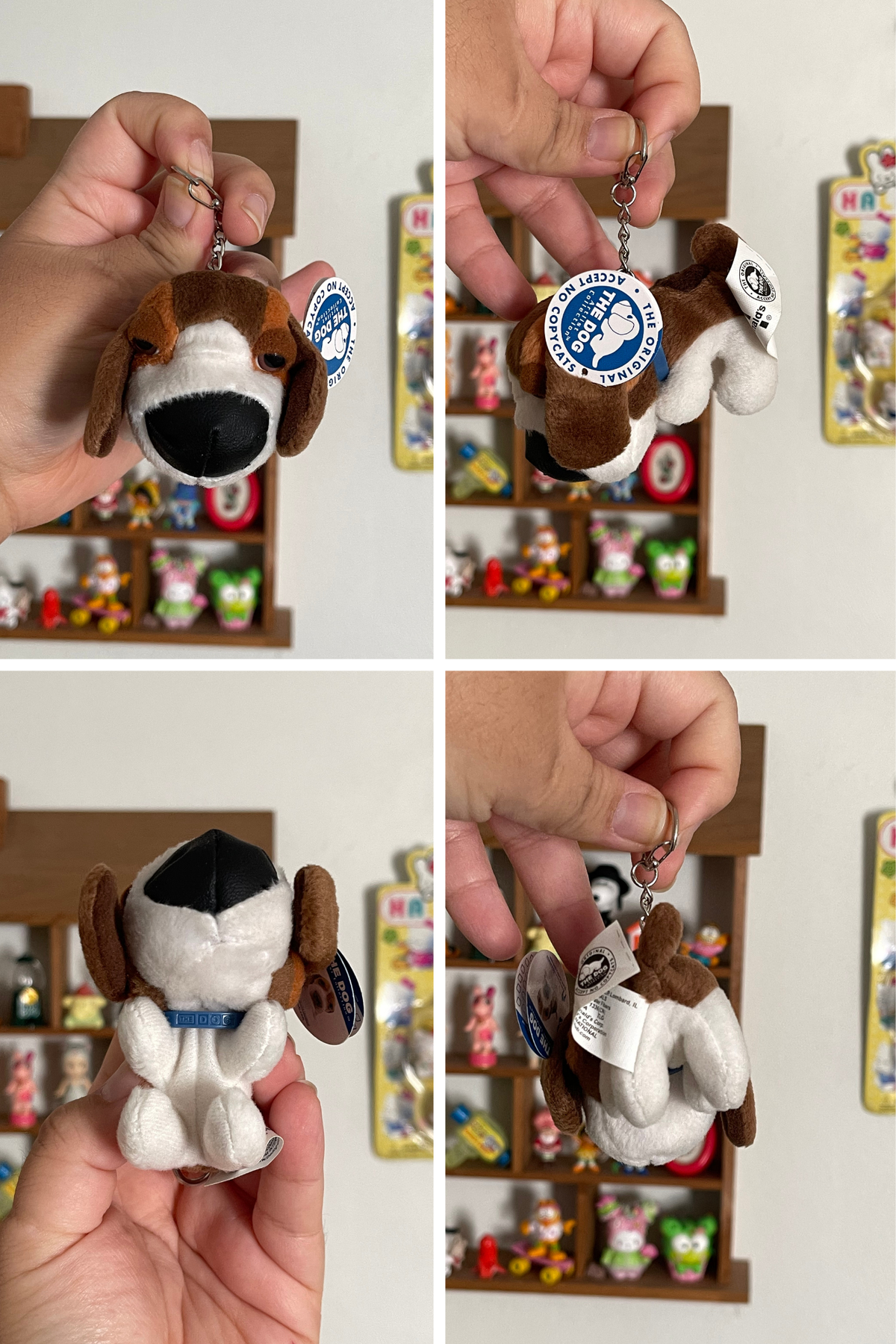 2000s THE DOG Beagle Mini Plush Upcycled Keychain
