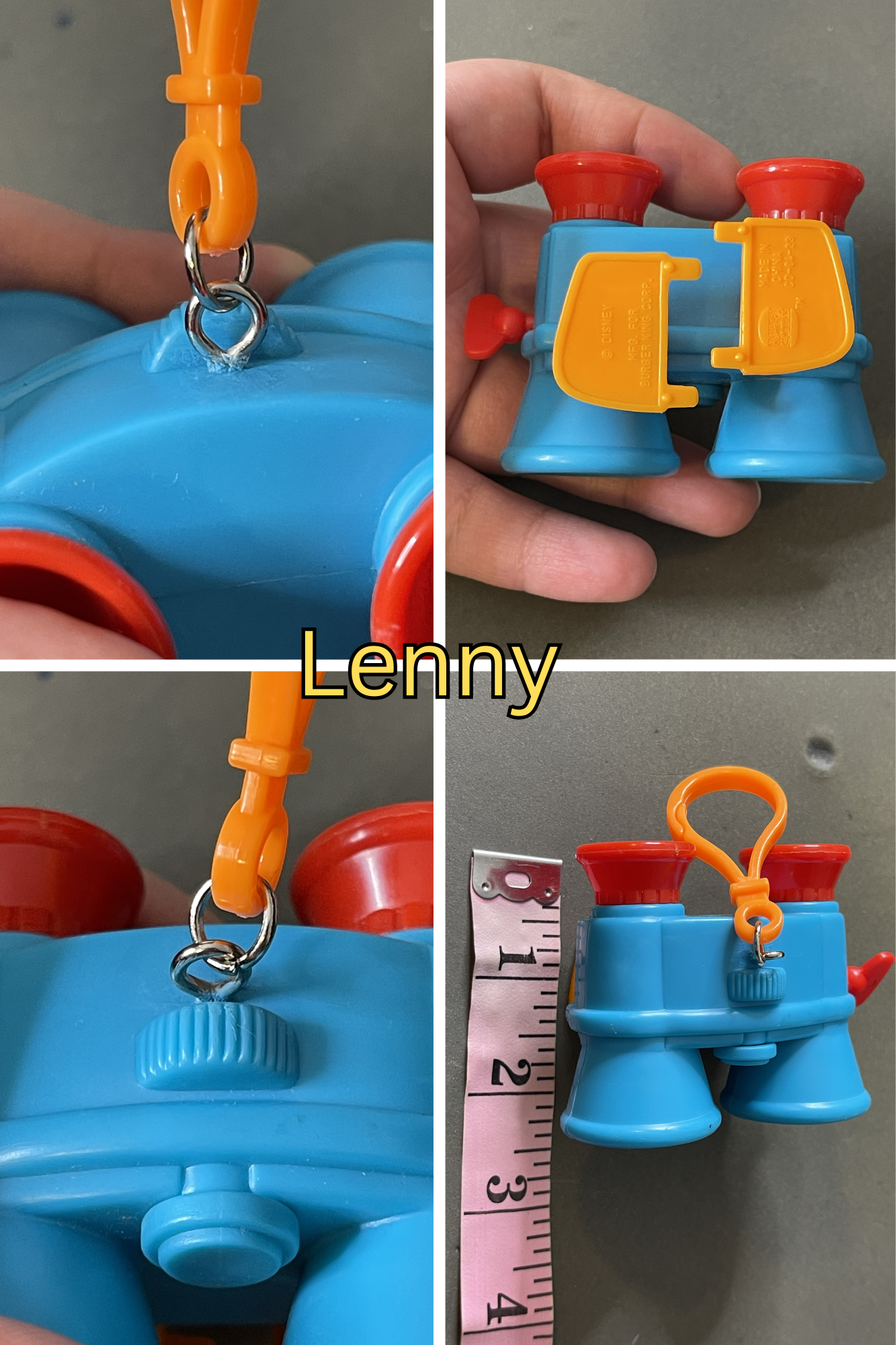 Vintage Upcycled Cartoon Toy Keychains #1